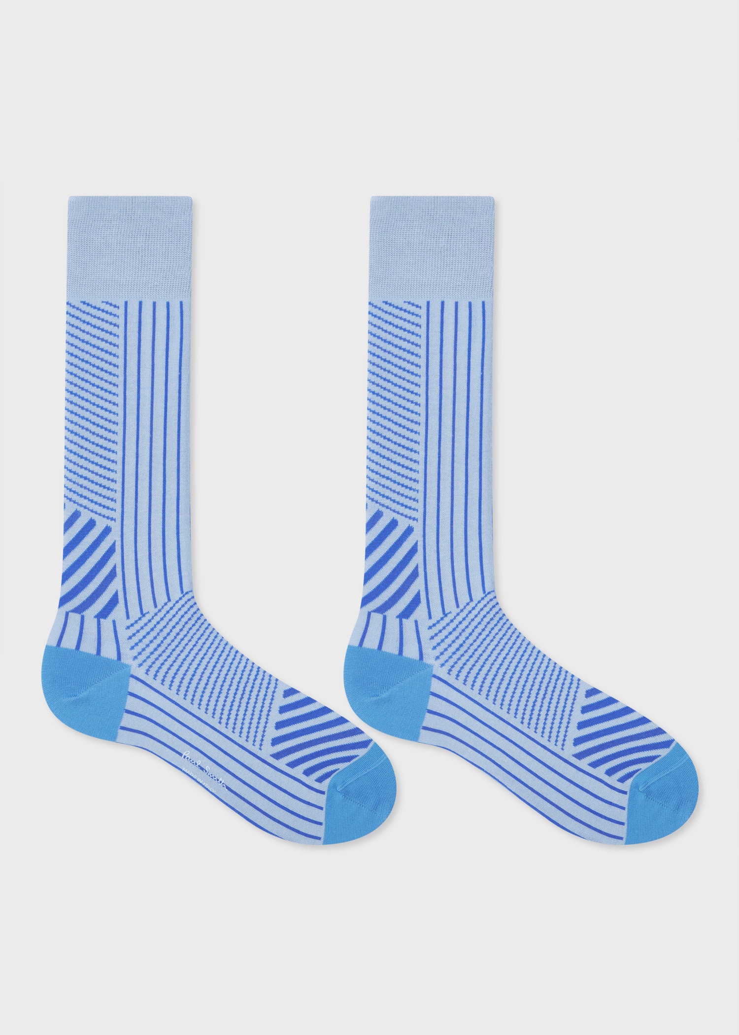 Light Blue Mixed Stripe Socks - 2