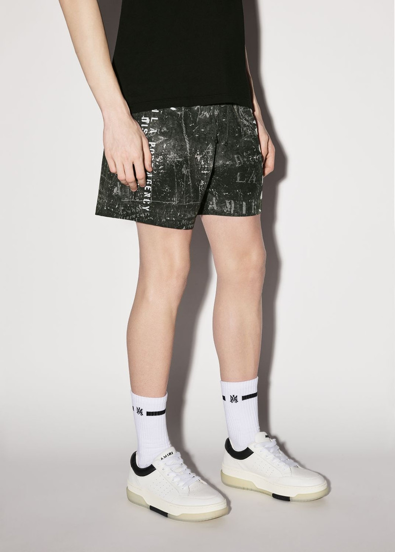 AMIRI STENCIL MILITARY SWIM TRUNK outlook