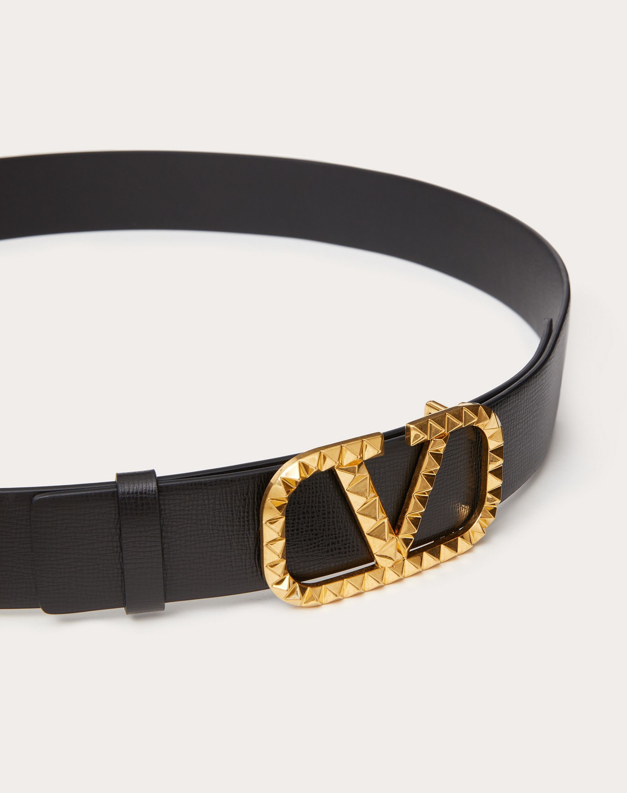 VLogo Signature Belt in Grainy Calfskin - 4