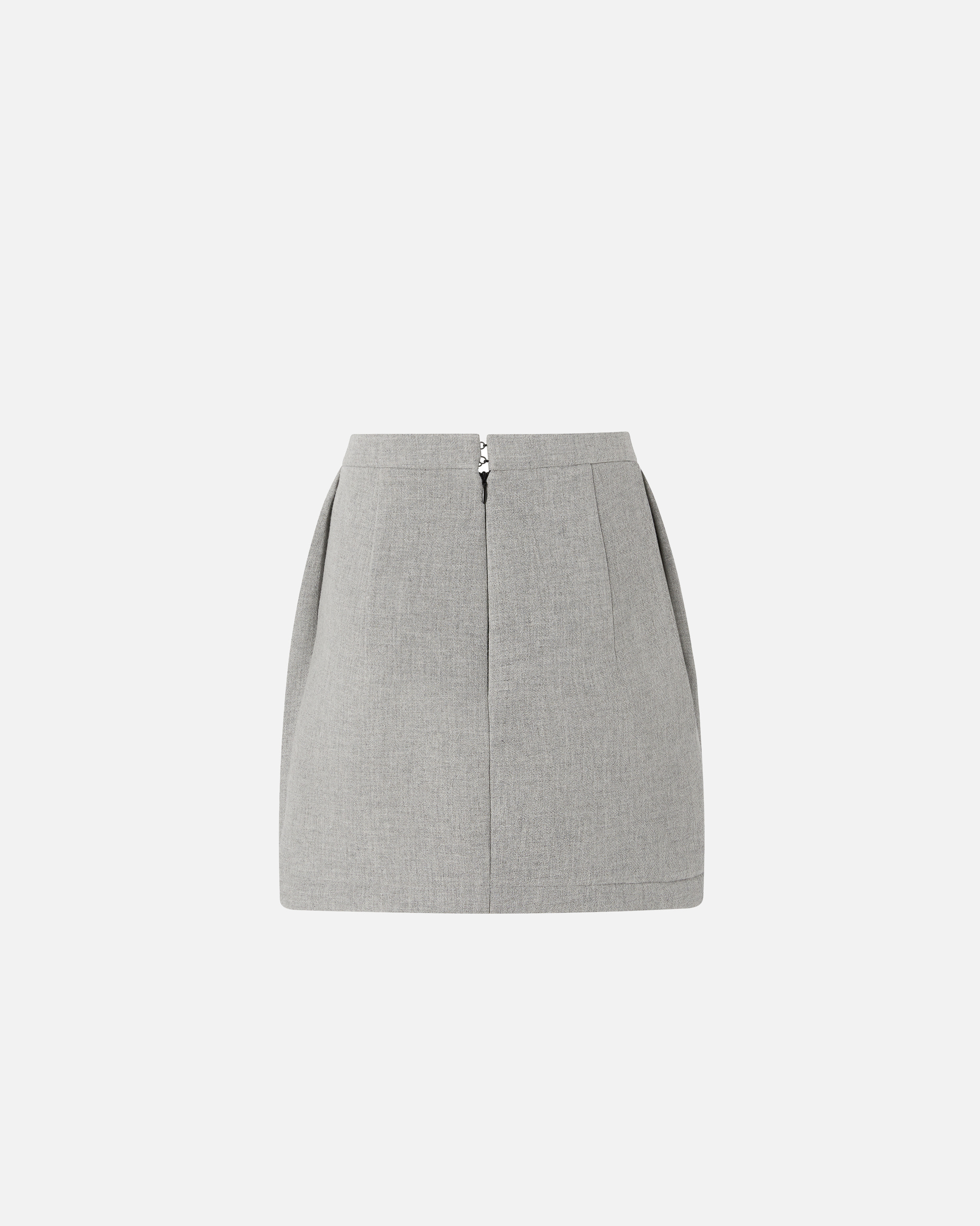 STRAIGHT-CUT WOOL-BLEND MINI SKIRT - 6