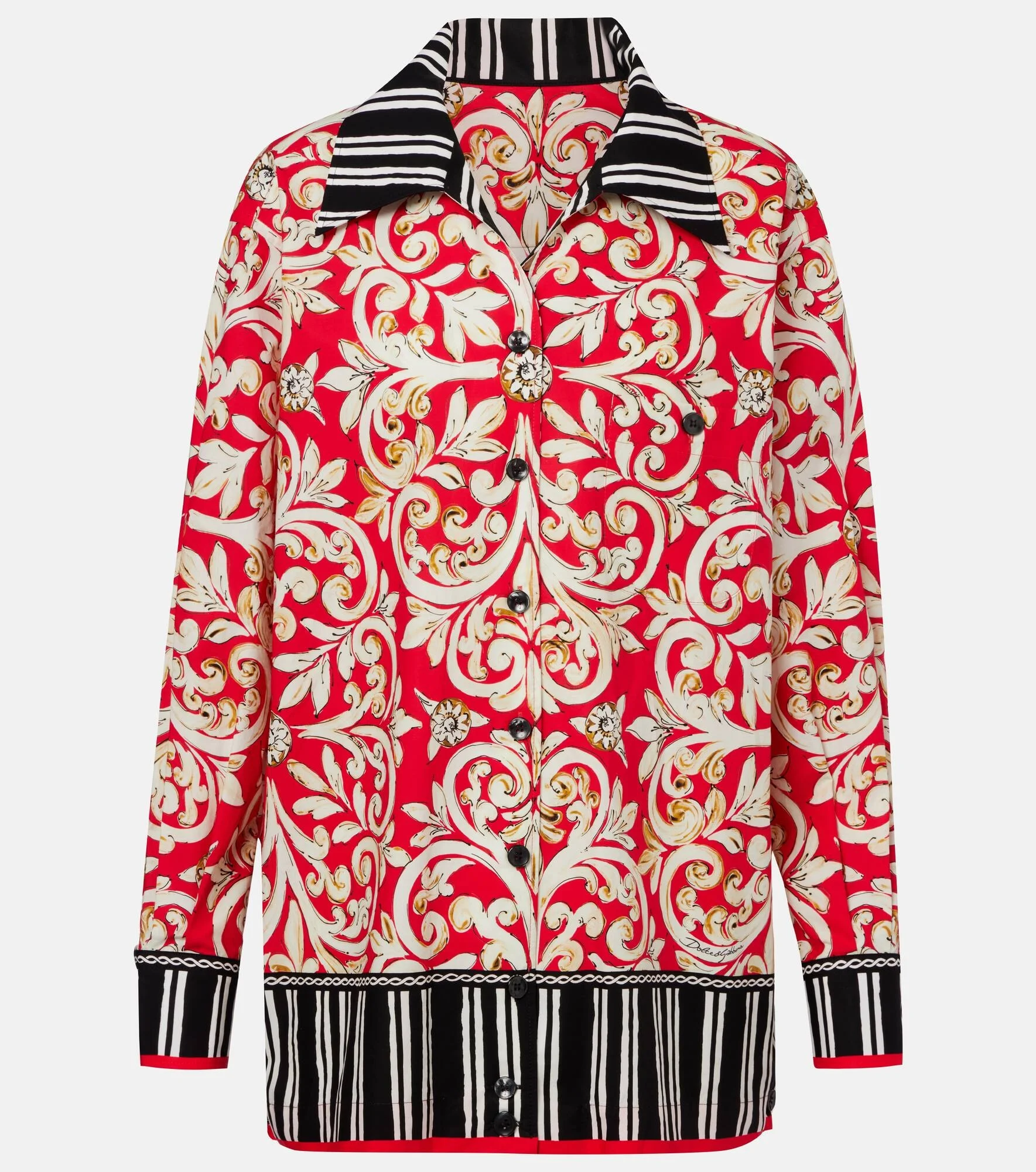 Printed cotton shirt - 1