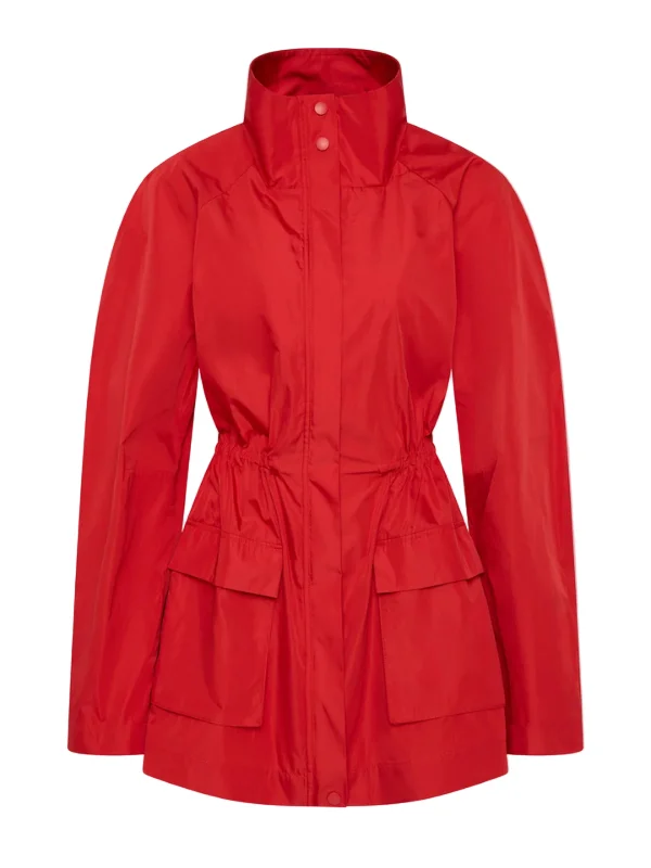 Paper Taffeta Parka in Red - 1