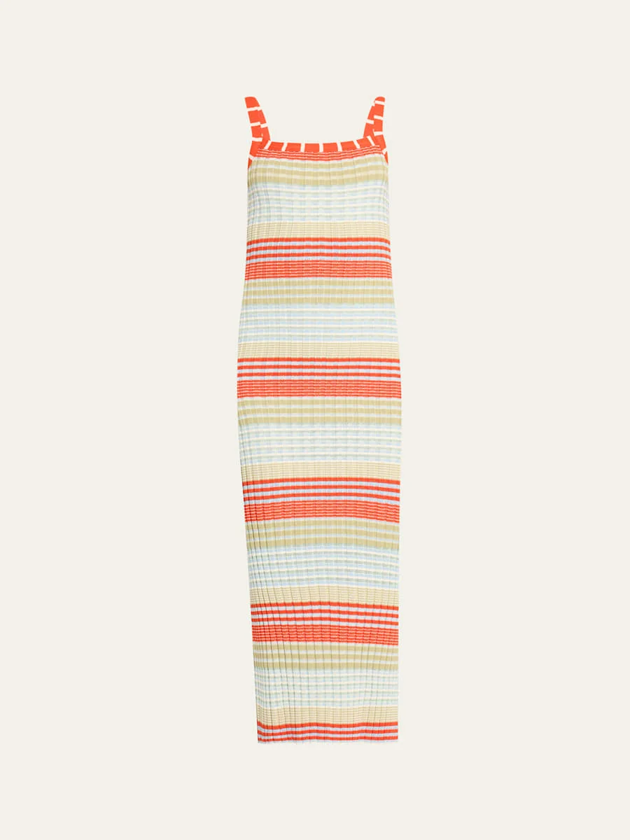 Cheval Striped Midi Dress - 1