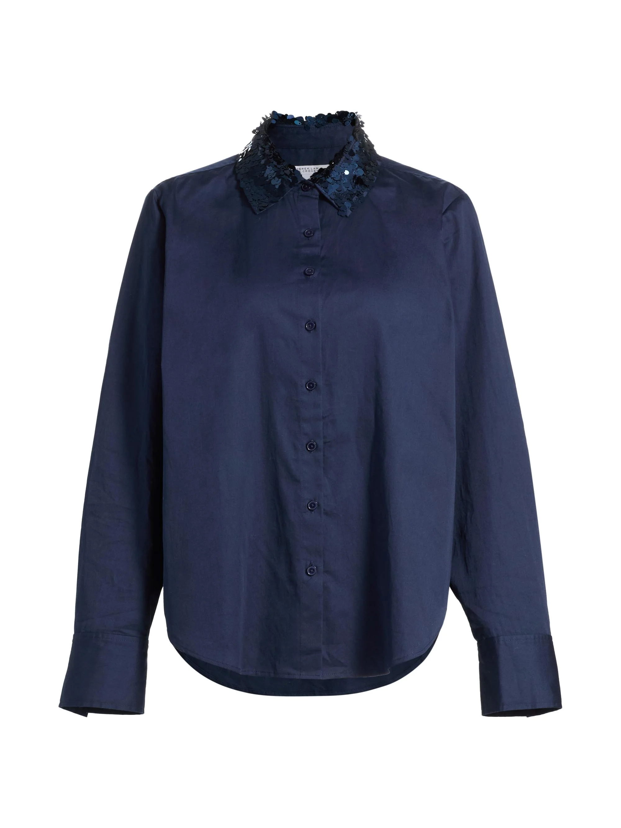 Women's Alina Sequined Cotton Shirt - Navy - 1