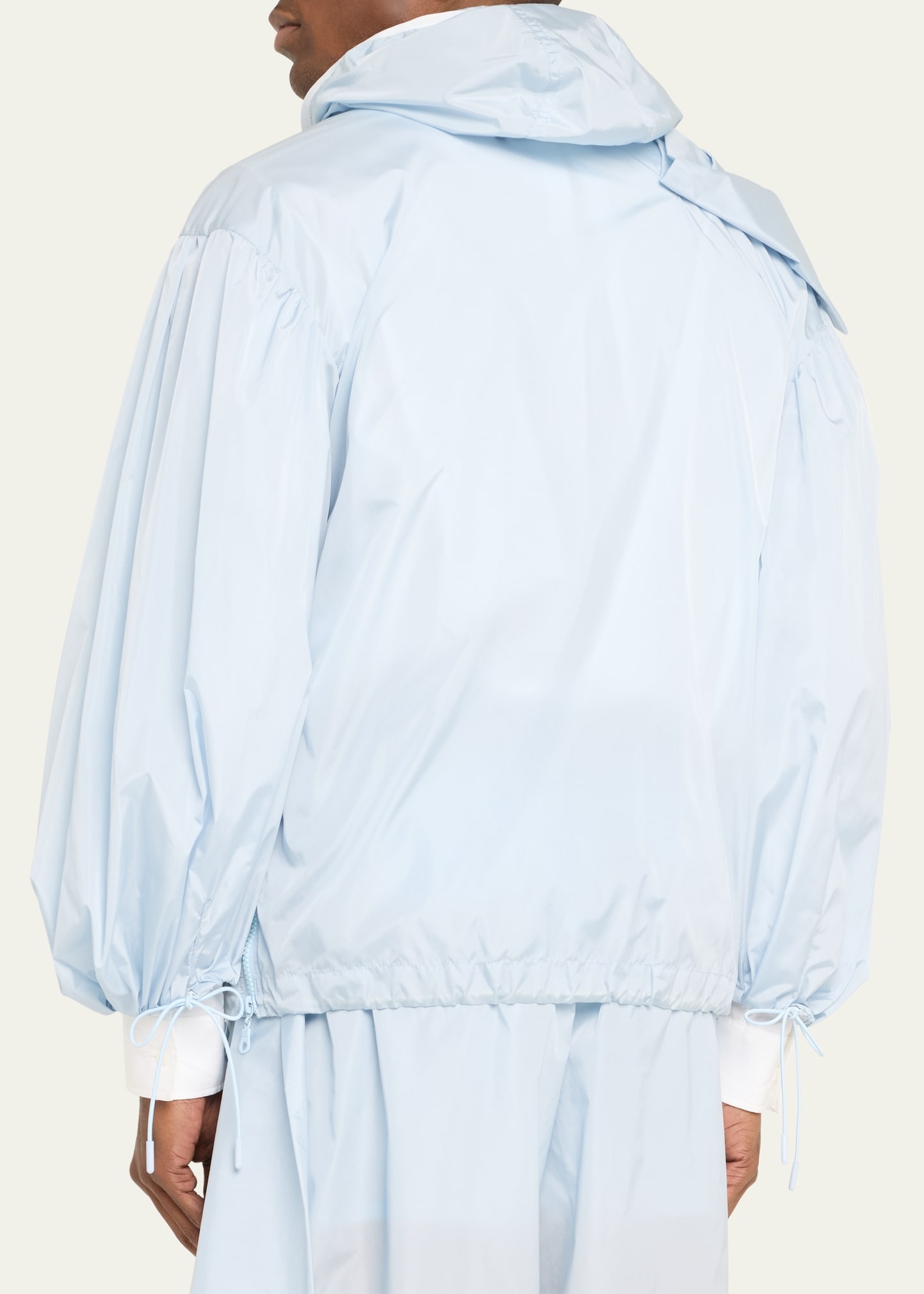 Men's Tech Nylon Jacket with Pressed Rose - 2
