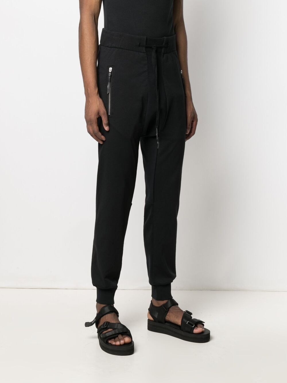 drawstring straight-leg trousers - 3