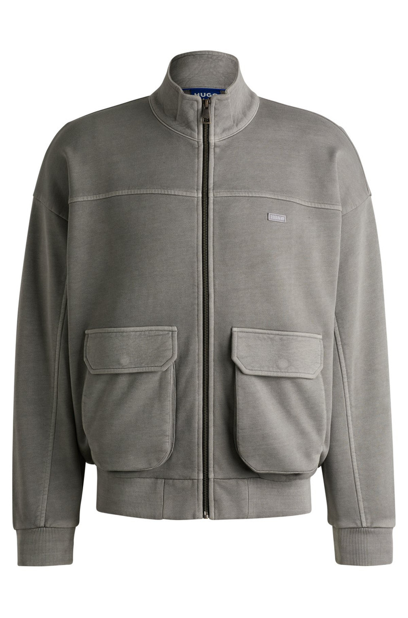 COTTON-TERRY SWEATSHIRT WITH TOPSTITCHED SEAMS 1