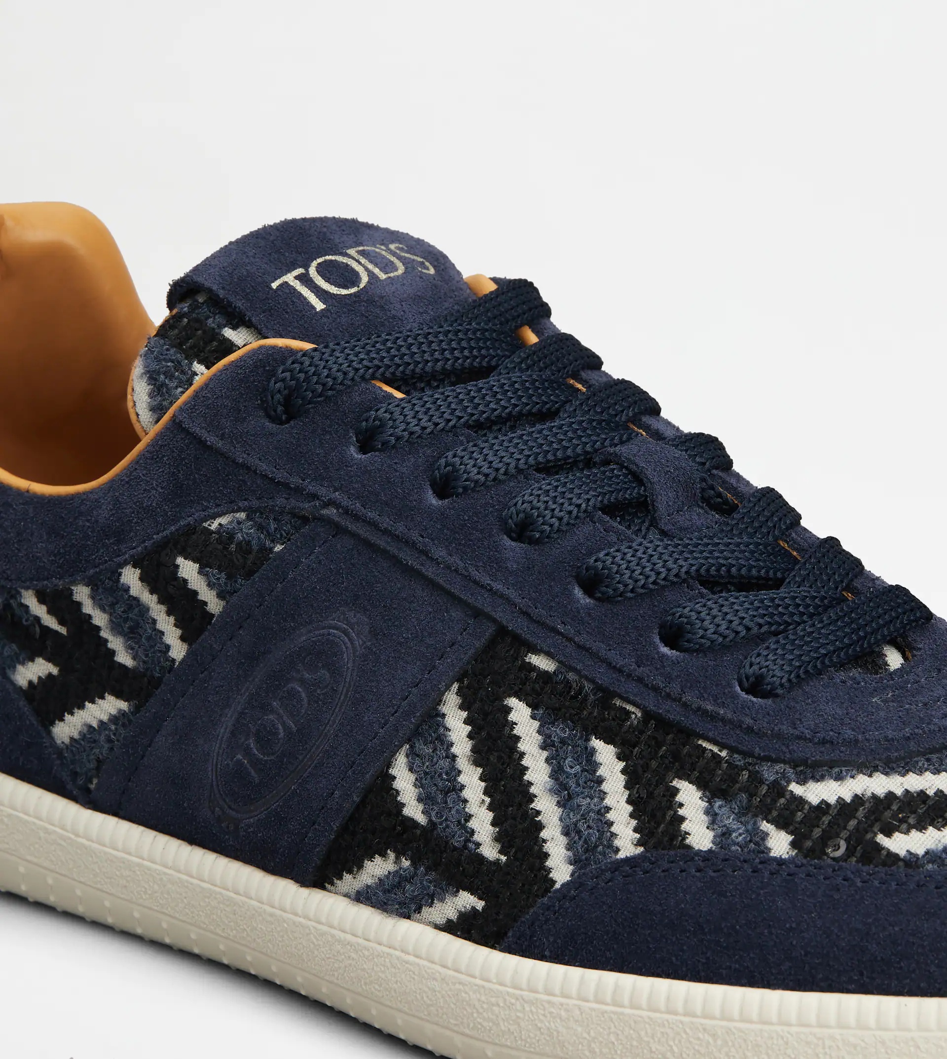 TOD'S TABS SNEAKERS IN SUEDE AND FABRIC - BLUE - 6