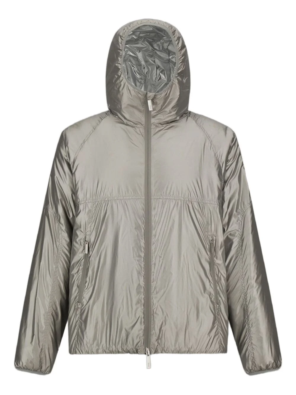 hooded metallic jacket - 1