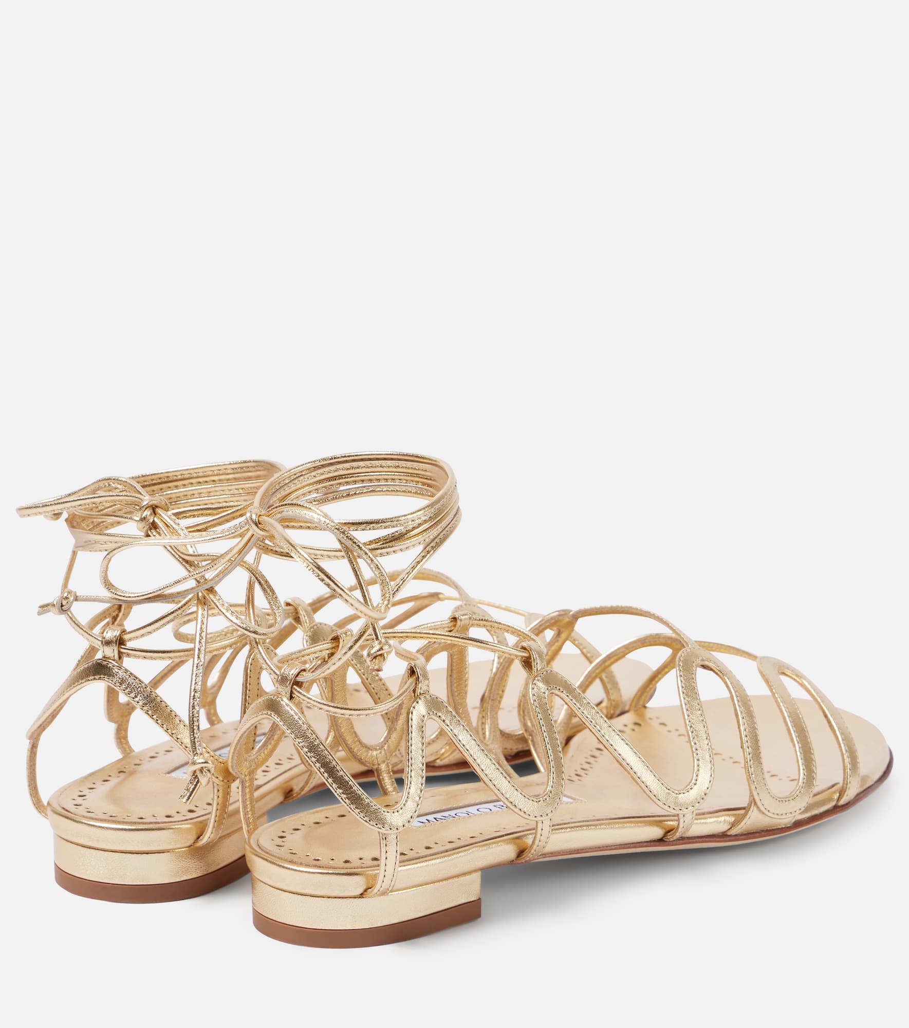 Fawdaflat metallic leather sandals - 2