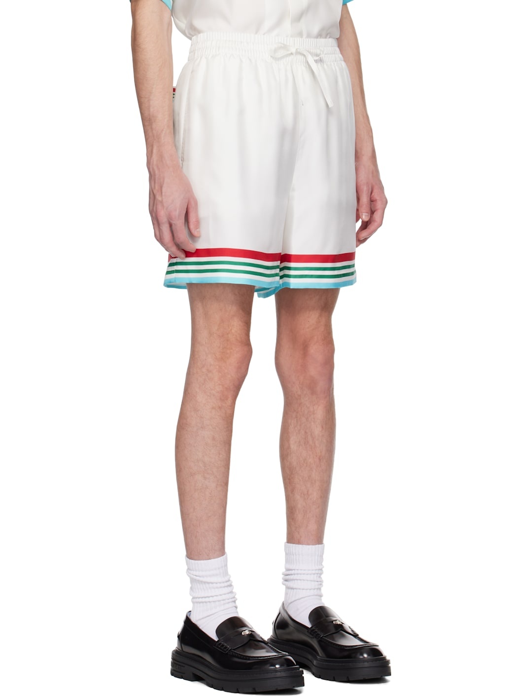 White 'Casa Way' World Series Silk Shorts - 2