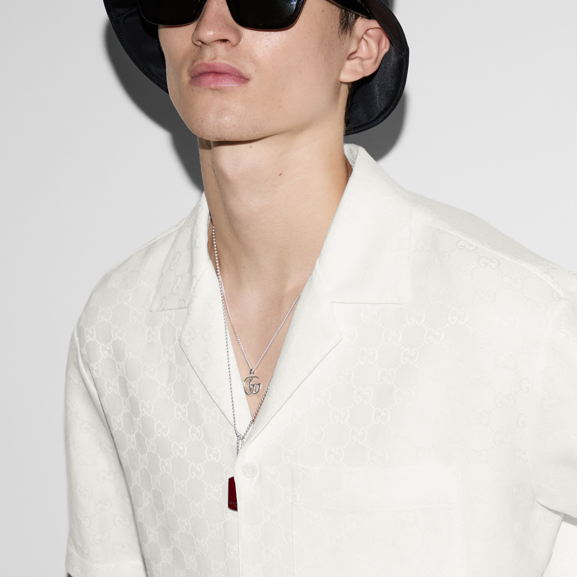 Linen blend GG canvas shirt - 5