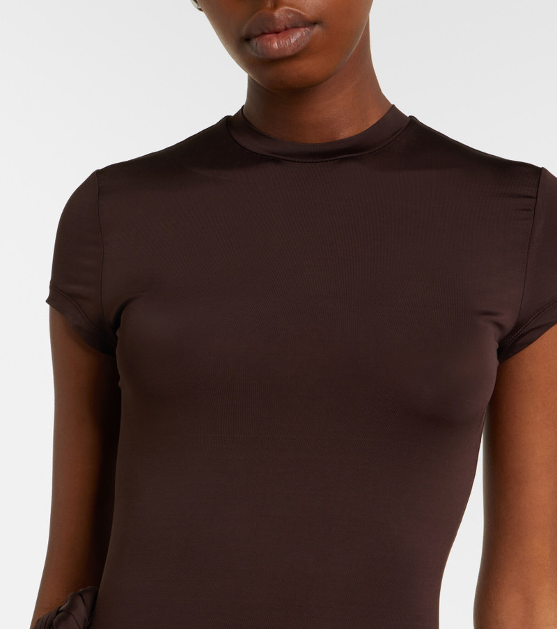 Draped knot-detail jersey minidress 3