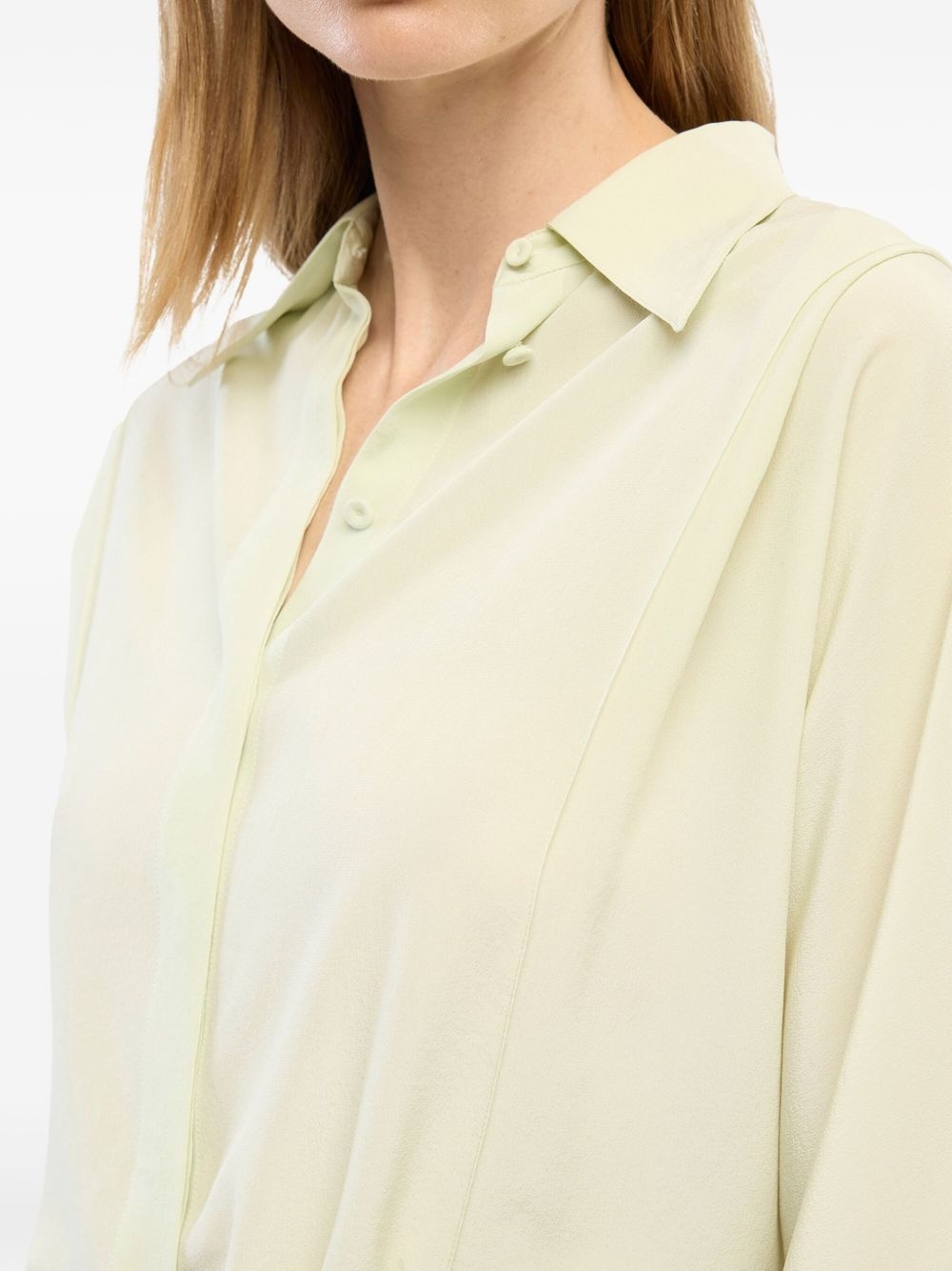 pleated wrap shirt - 6