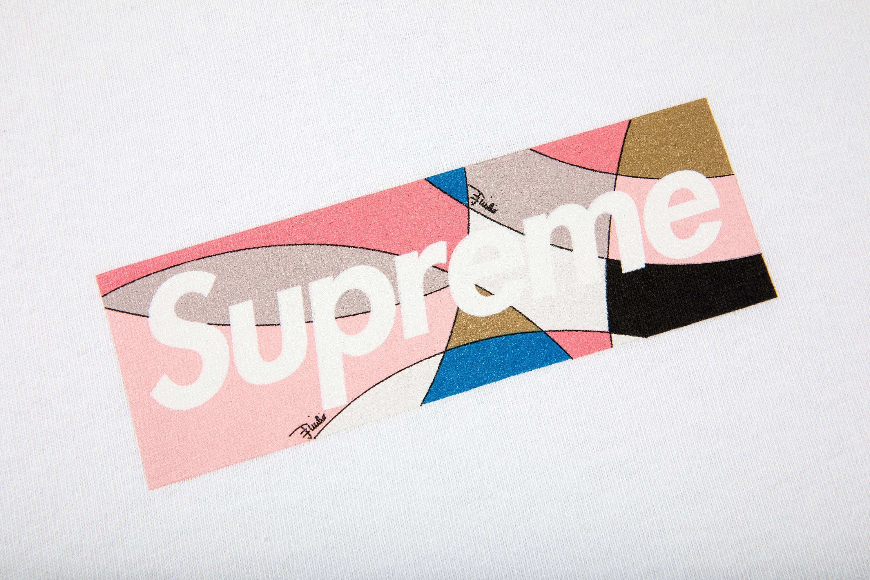 Supreme x Emilio Pucci Box Logo Tee 'White/Dusty Pink' - 2