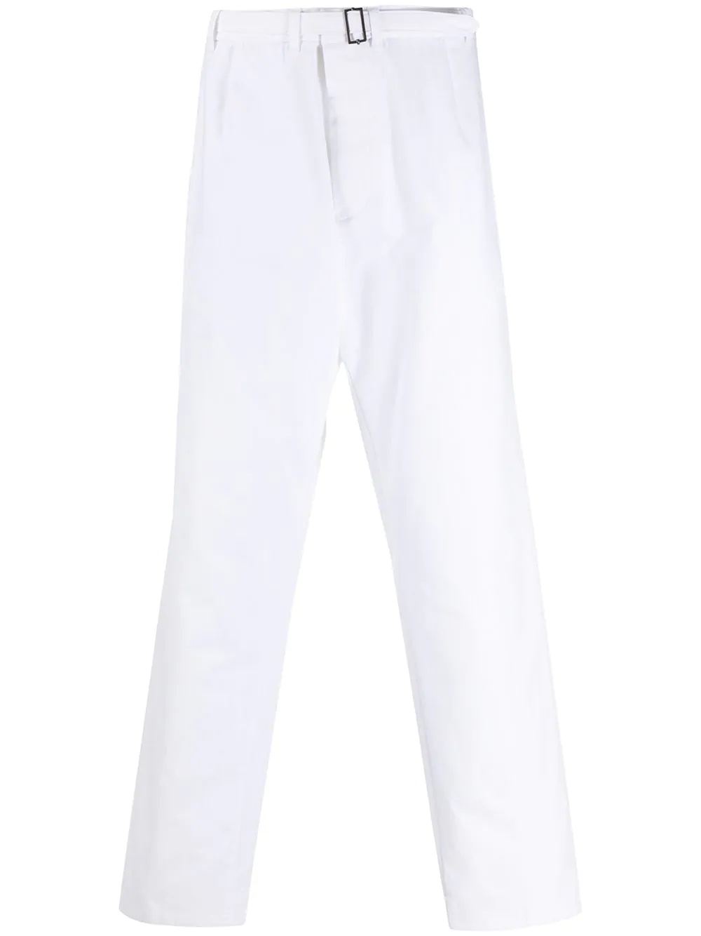 belted straight leg trousers - 1