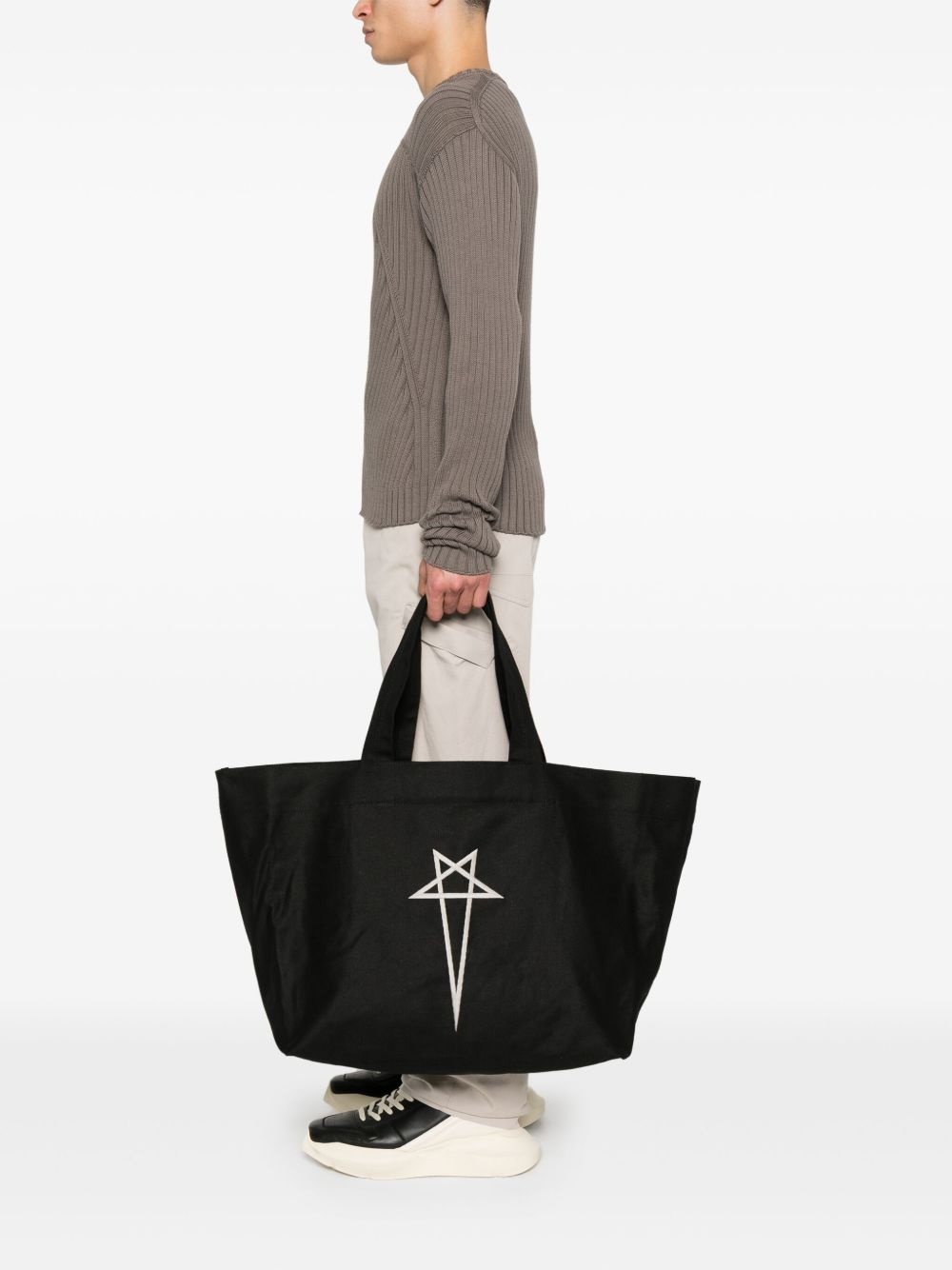 logo-embroidered tote bag - 2