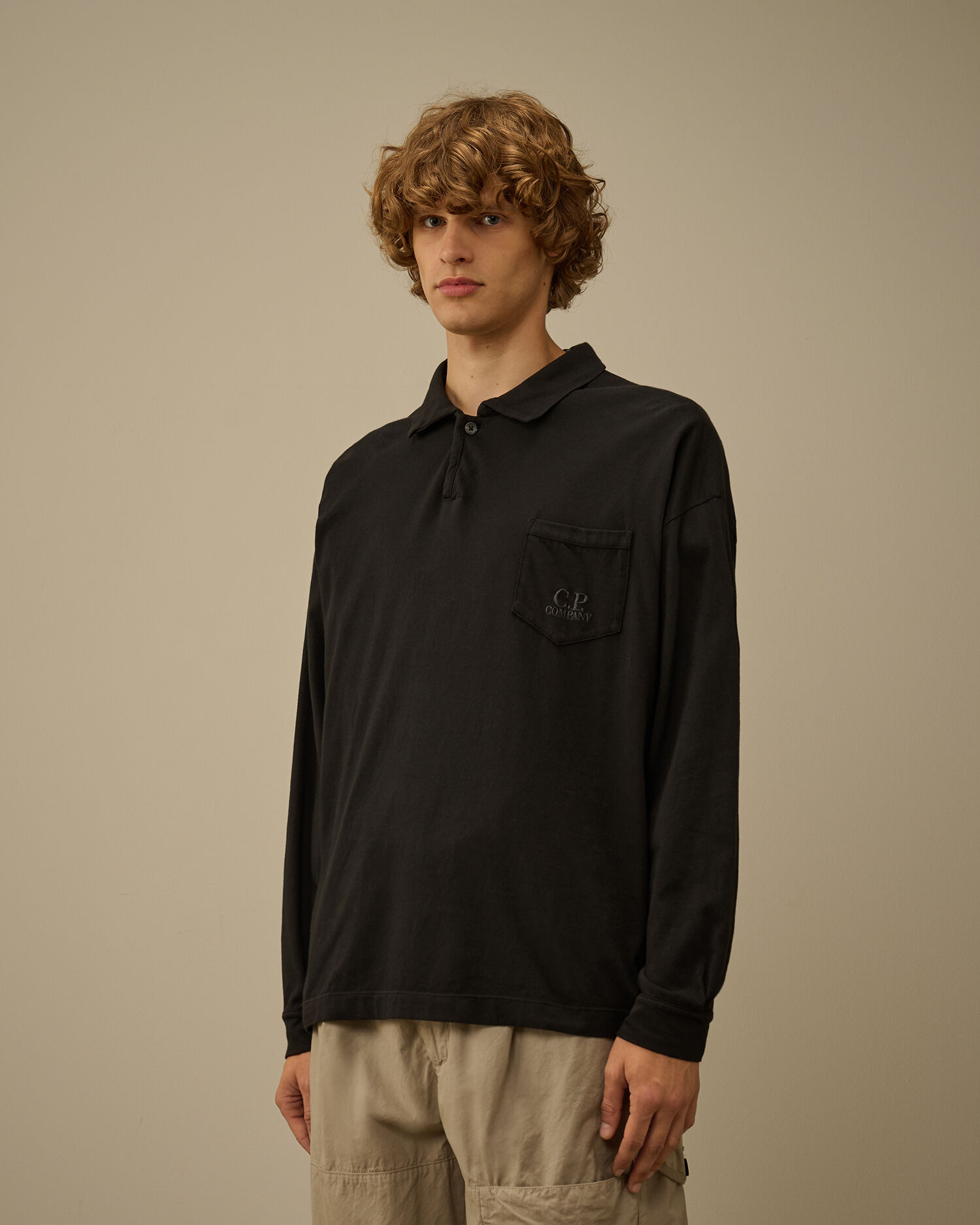 20/1 Jersey Long Sleeve Boxy Polo - 3