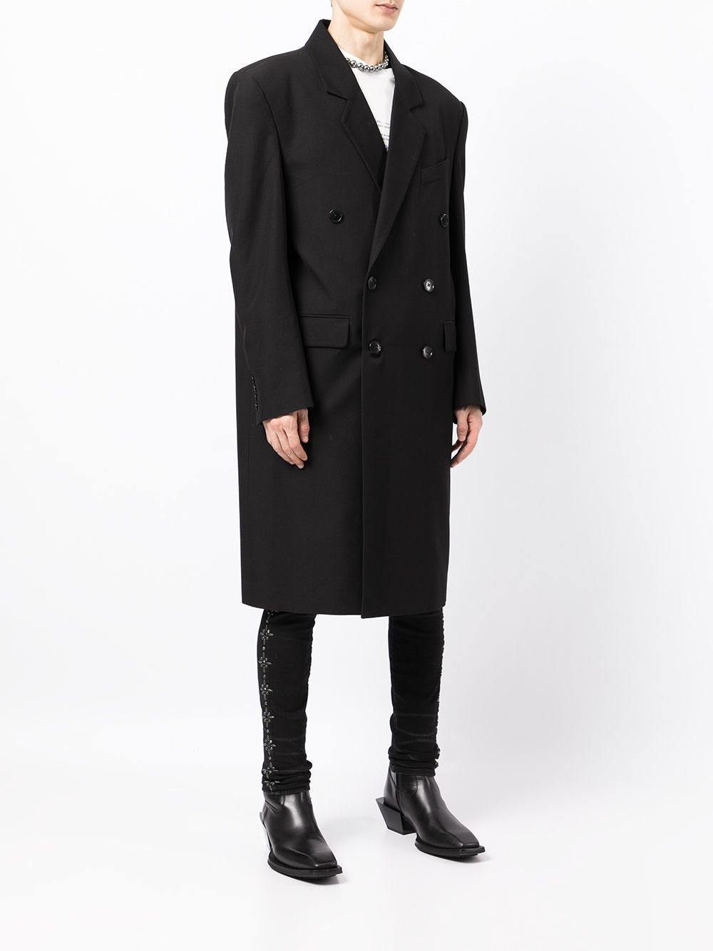 black wool coat - 3