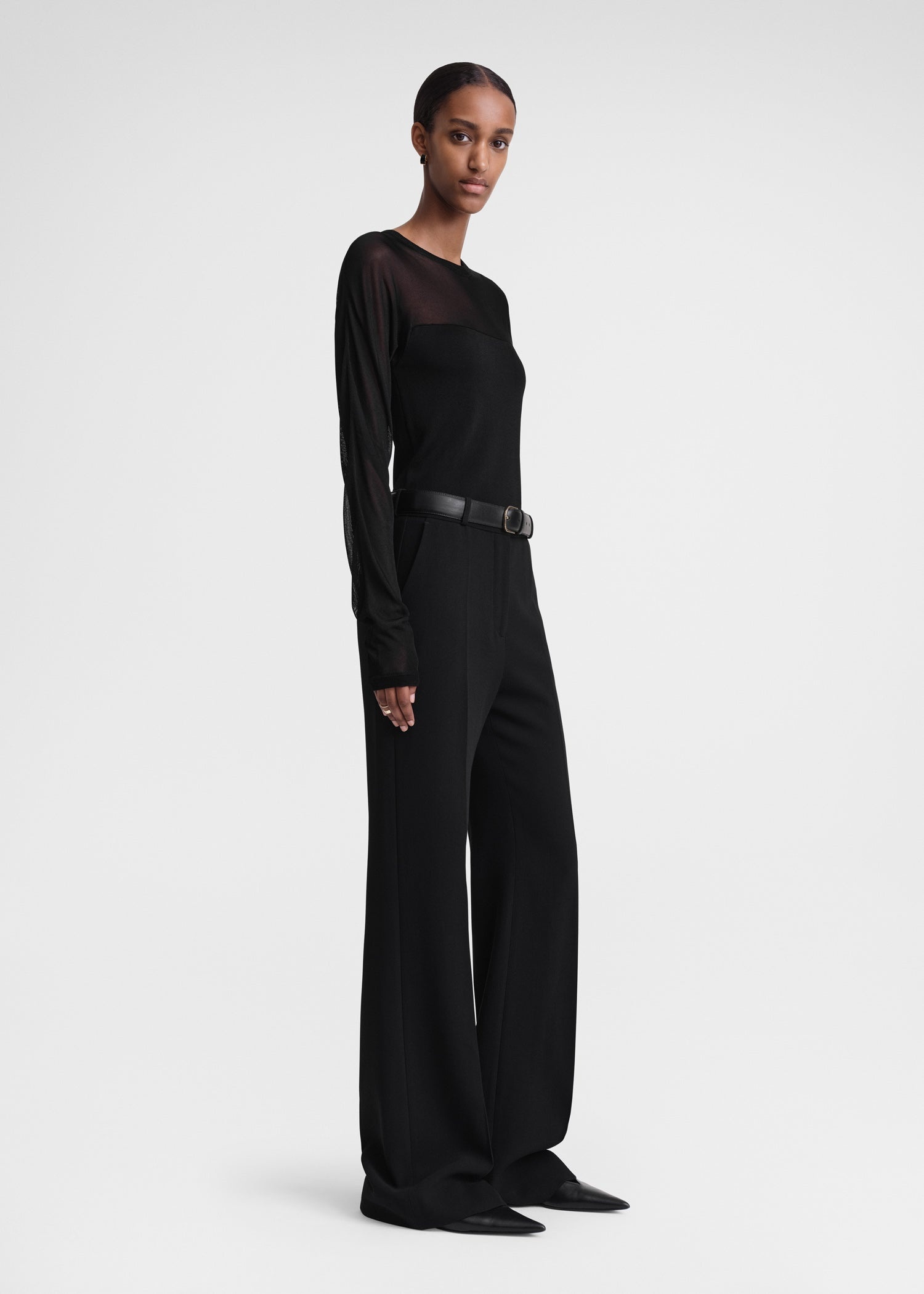 Flared evening trousers black - 3