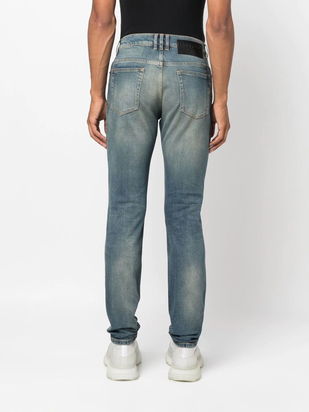 mid-rise tapered jeans - 4