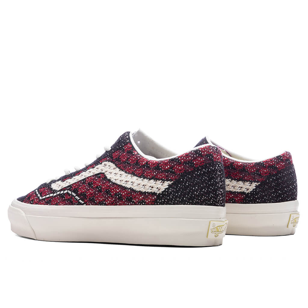 LX PREMIUM OLD SKOOL 36 ENGINEERED KNIT - GEO CHECK BORDEAUX - 3