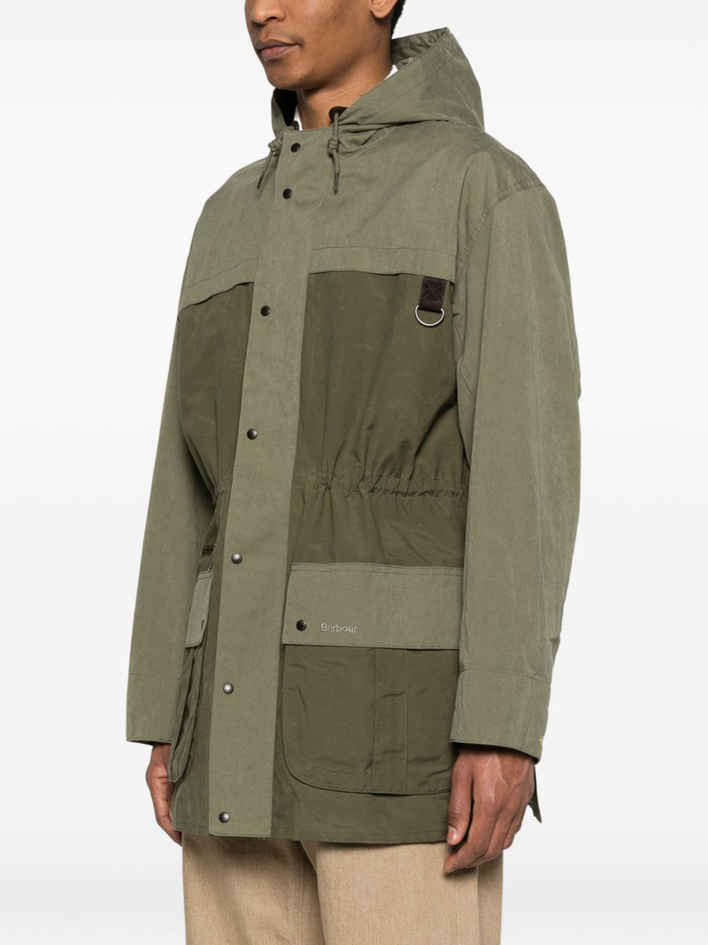 logo-embroidered coat 3