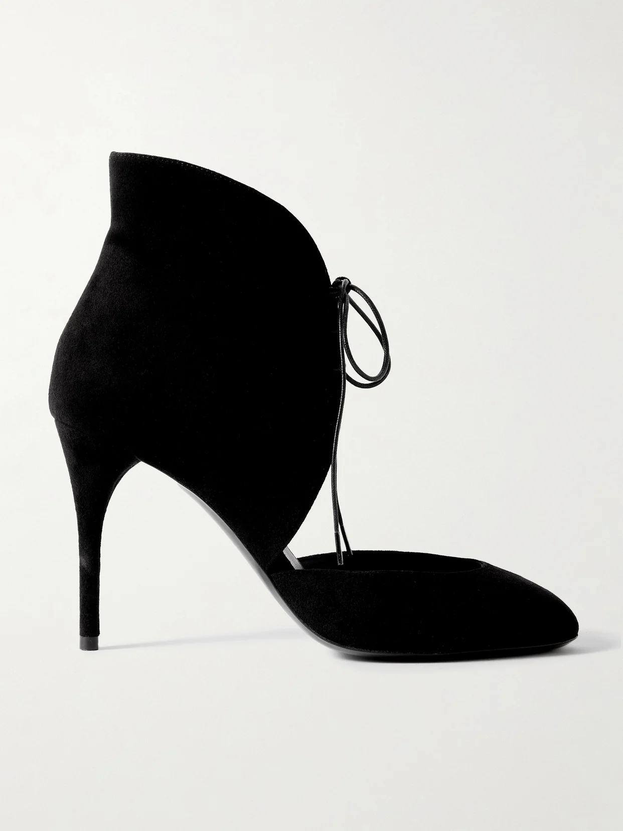 Cutout Suede Ankle Boots - 1