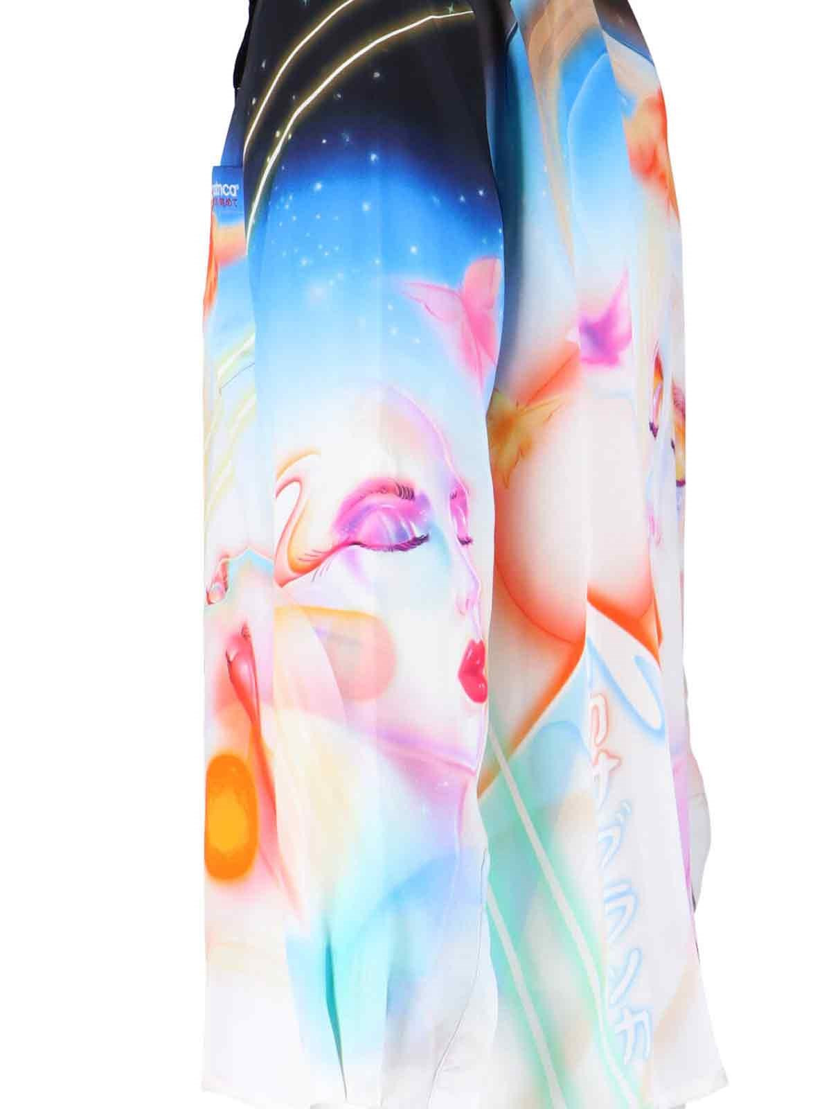 SILK SHIRT WITH LIGHT BLUE PRINT - 4