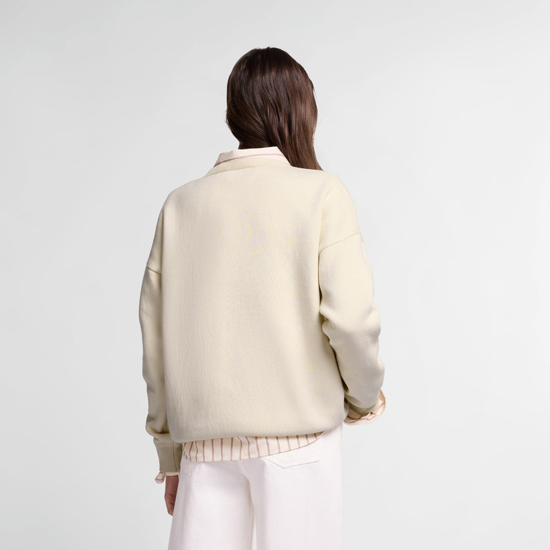 V-neck pullover in doubled knit 4