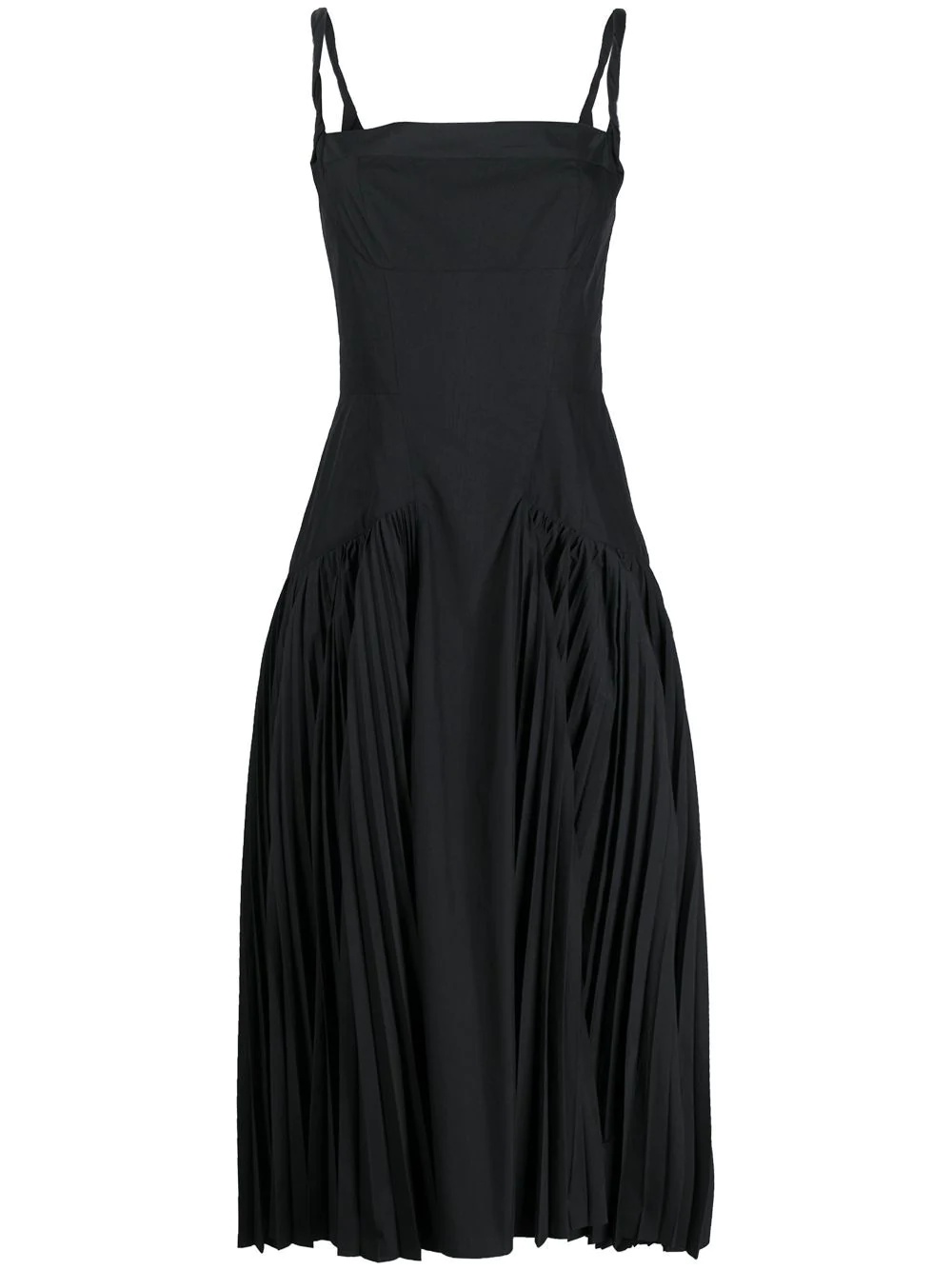 high-low pleated dress - 1