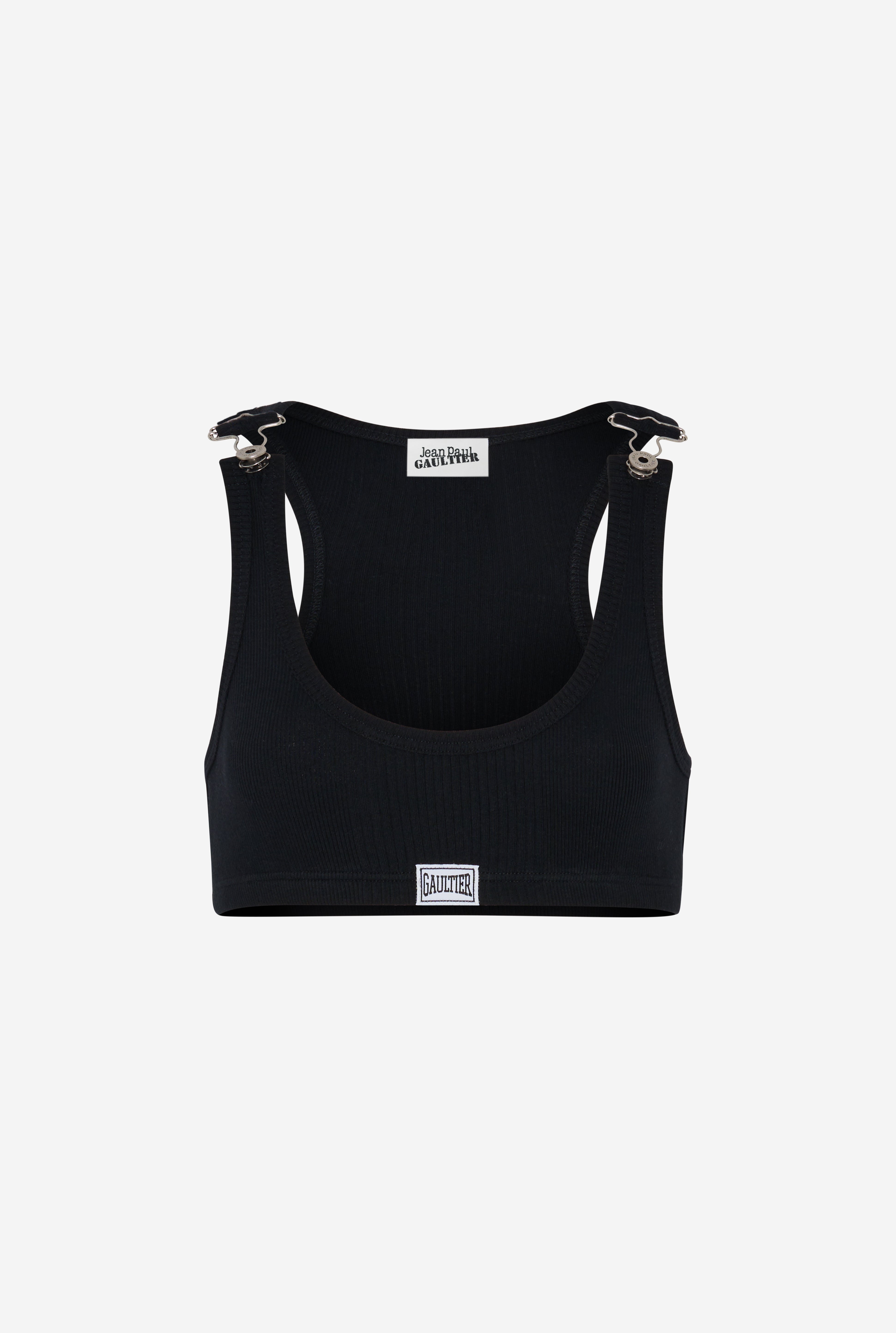 THE BLACK CROPPED PATCH TANK TOP - 5