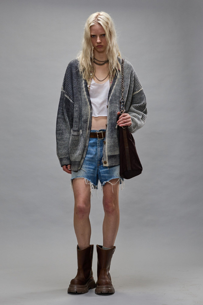 OVERSIZED CARDIGAN - DISTRESSED BLACK 4