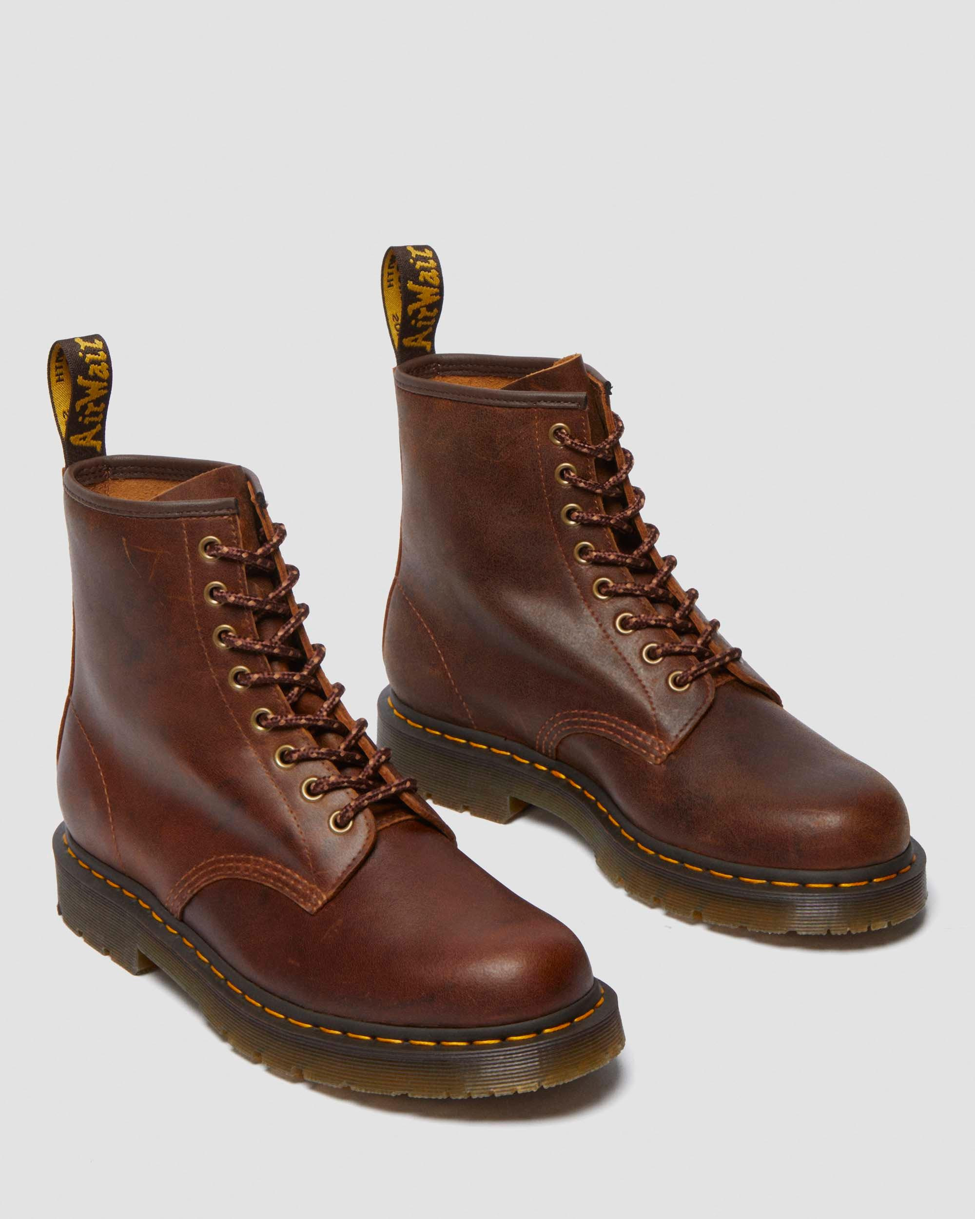 1460 Slip Resistant Leather Lace Up Boots - 8
