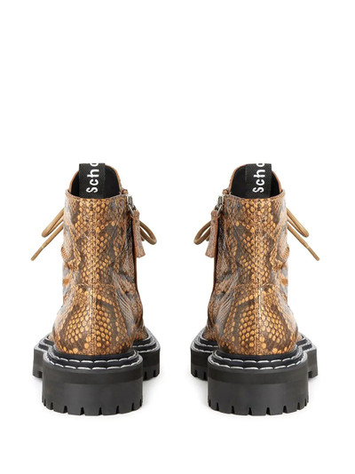 Proenza Schouler snakeskin-effect lug-sole combat boots outlook