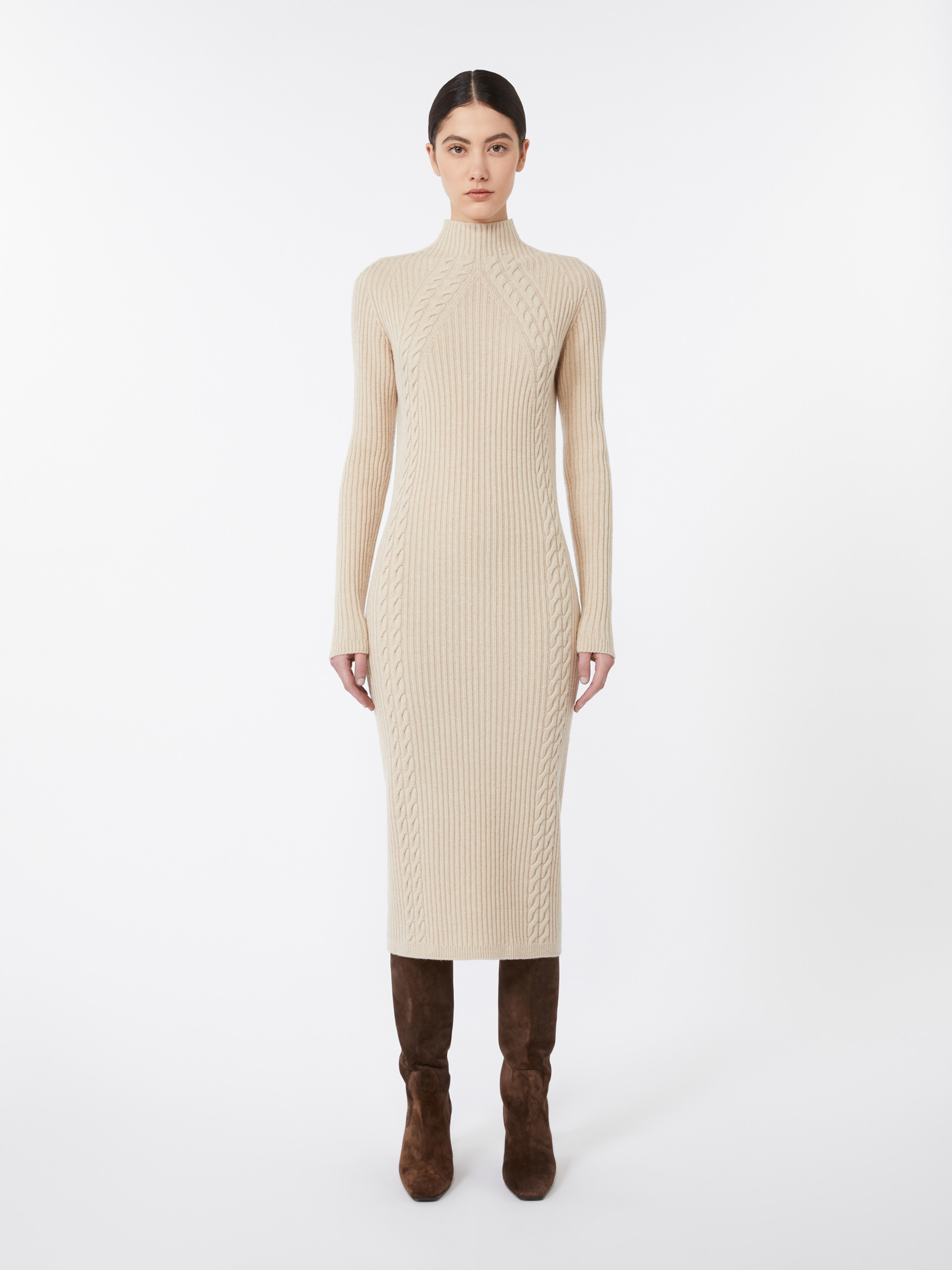ZELANDA Wool and cashmere slim-fit dress - 3
