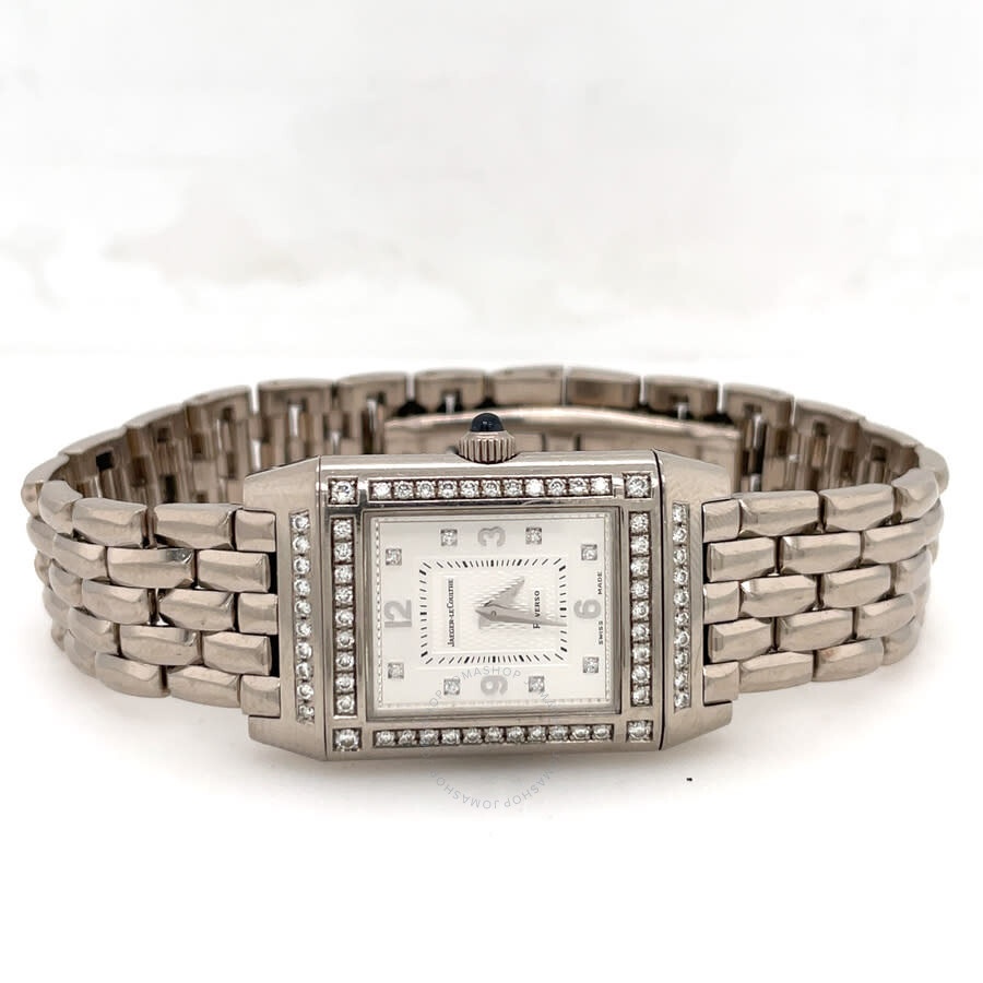 Pre-owned Jaeger LeCoultre Reverso Hand Wind Diamond Silver Dial Ladies Watch Q2673420 - 5