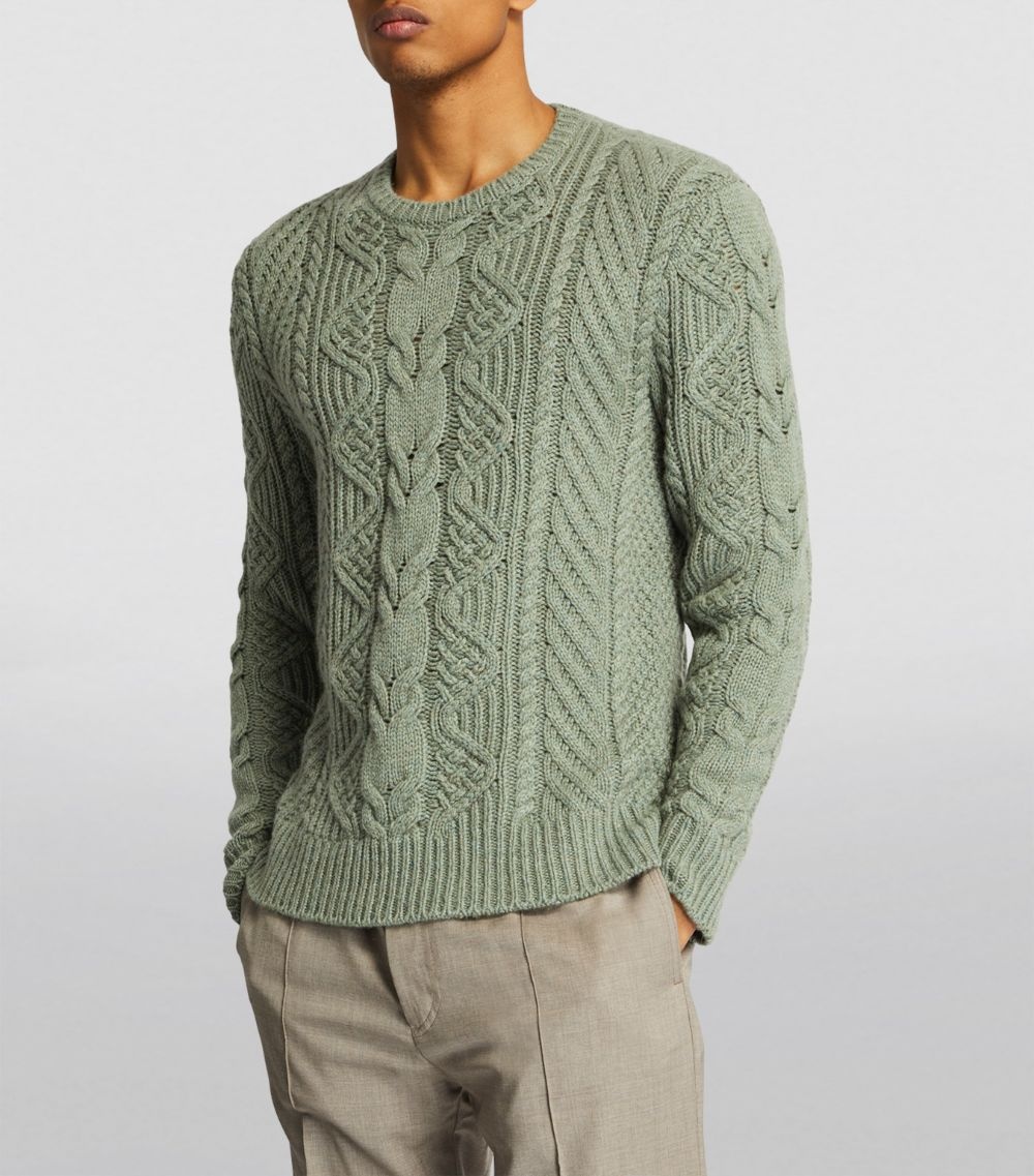 Cashmere Cable-Knit Sweater - 3