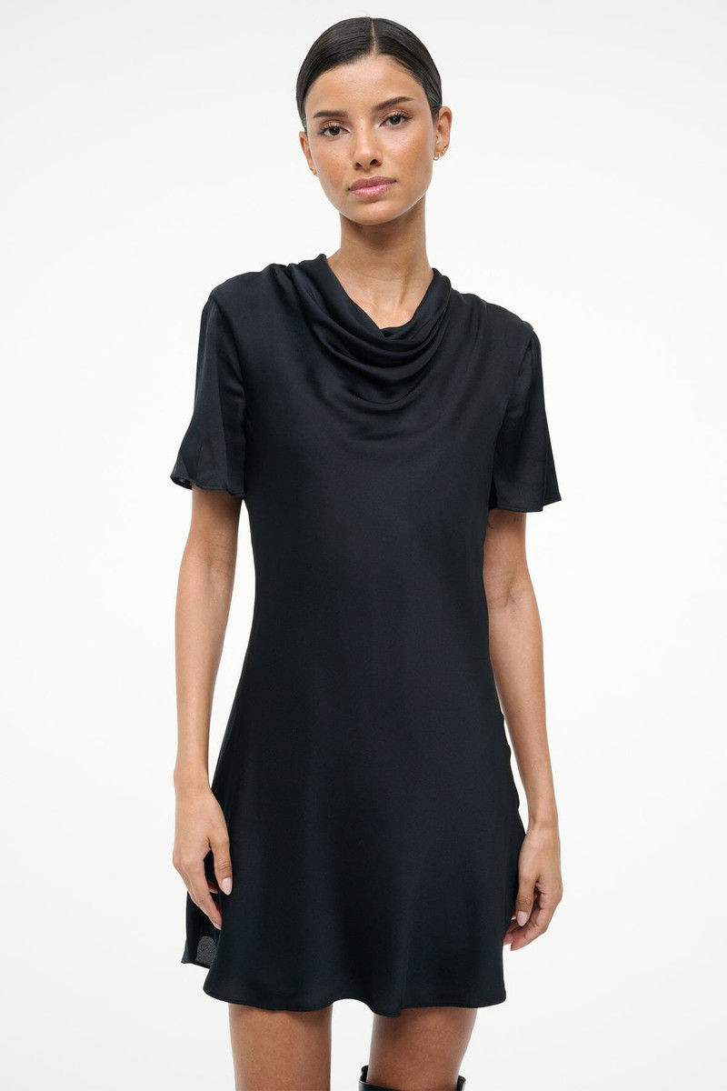 STAUD STAUD IRIS SILK DRESS BLACK outlook