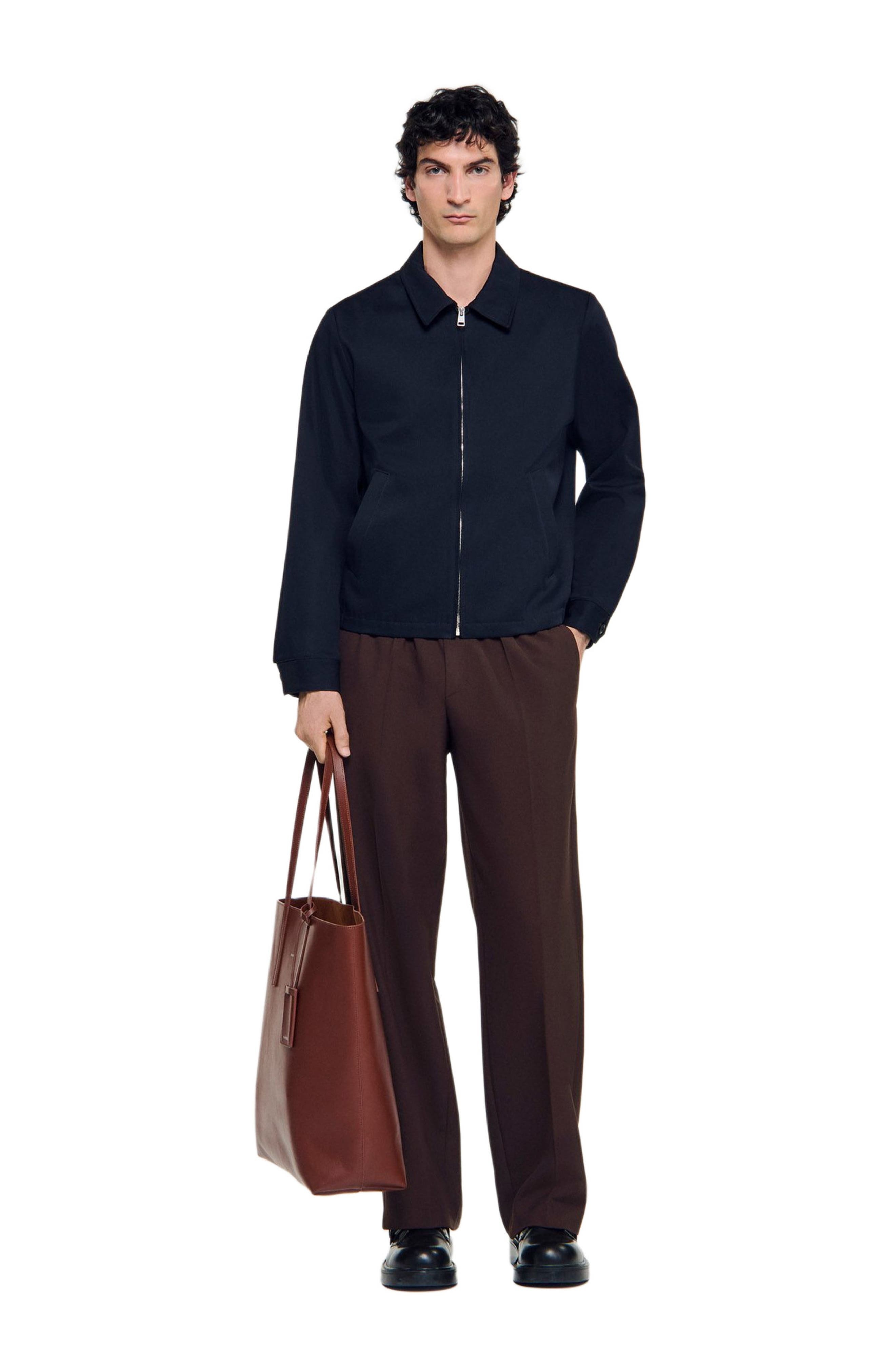SANDRO Cotton jacket in Navy Blue at Nordstrom - 5