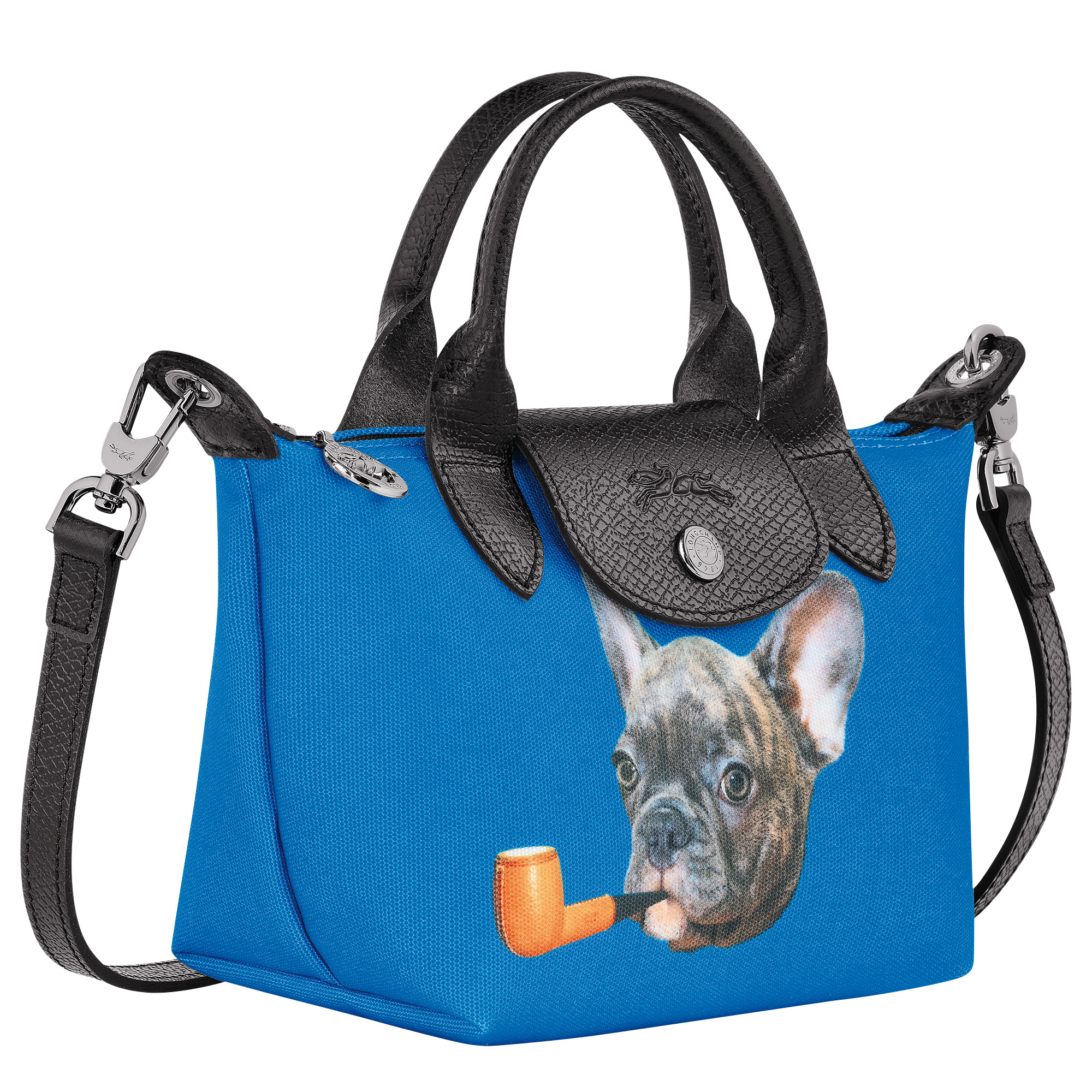 Longchamp x ToiletPaper XS Handbag Blue - Canvas - 3