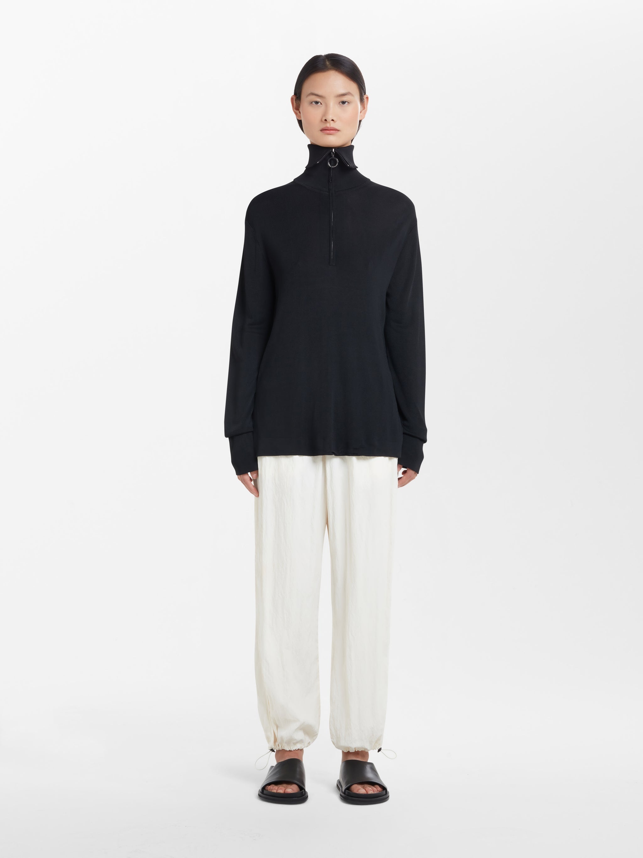 Gia Textured Viscose Pant - 2