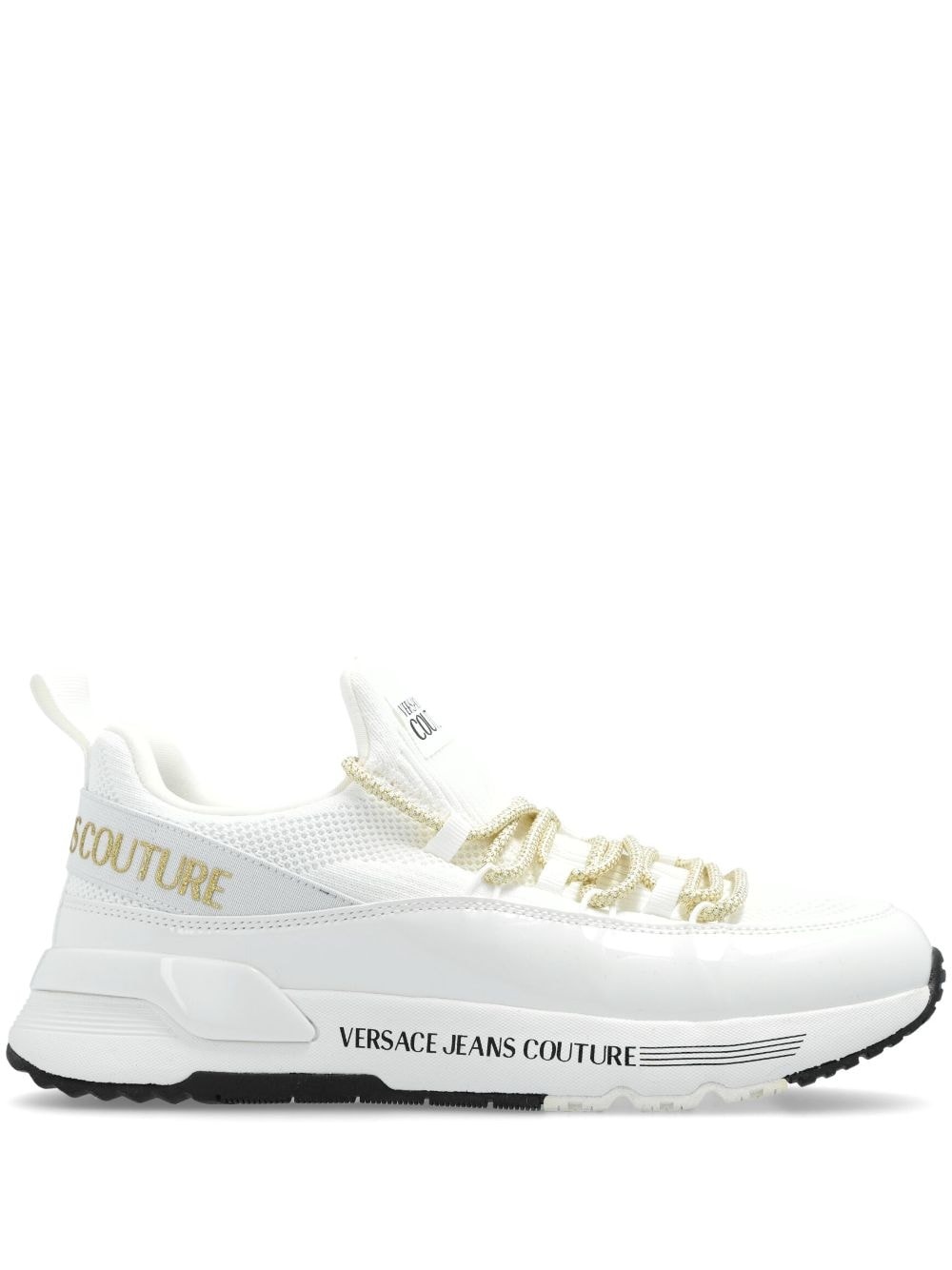 Dynamic logo-print leather sneakers - 1