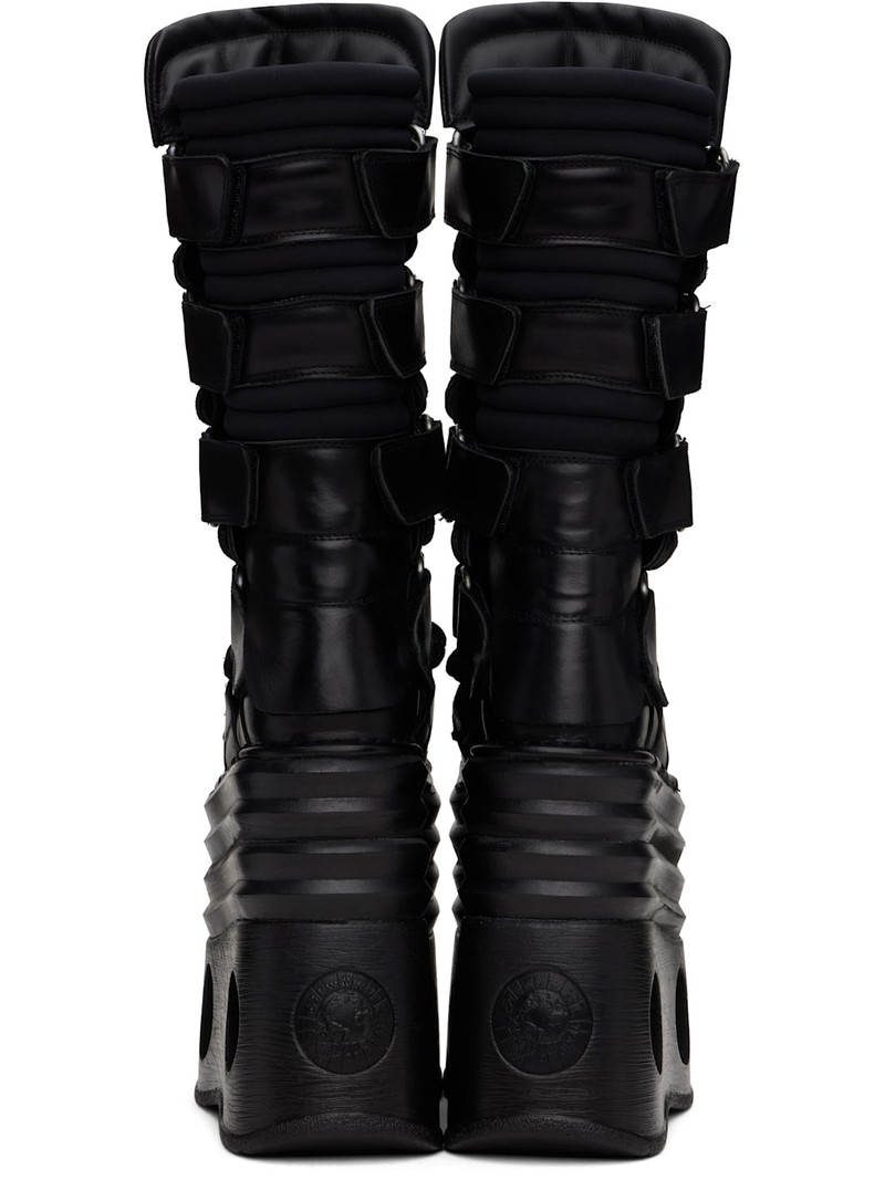 Black New Rock Edition Platform Tower Boots 2
