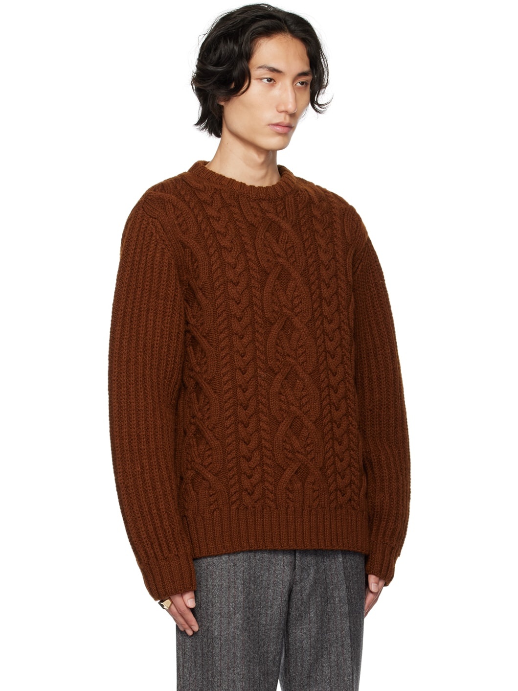 Brown Crewneck Sweater - 2