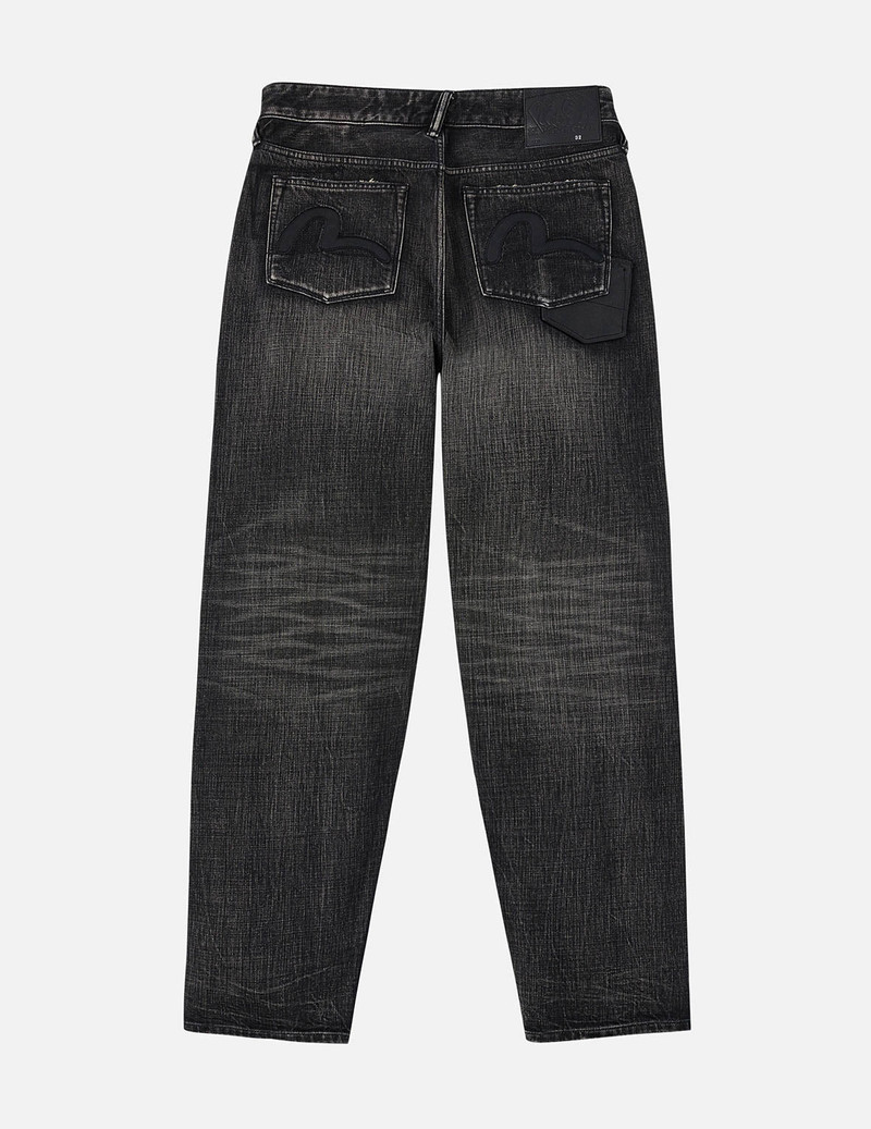 EVISU 7-Pocket Design Washed Relax Vintage Straight Fit Jeans #2030 outlook