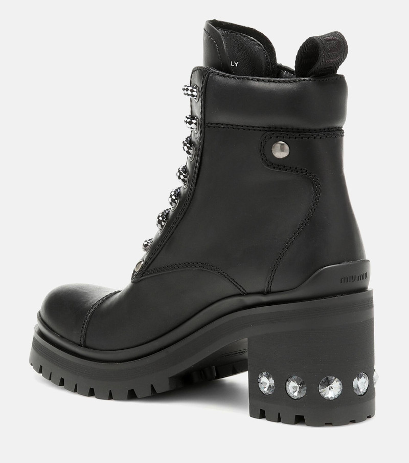 Miu Miu Leather ankle boots outlook