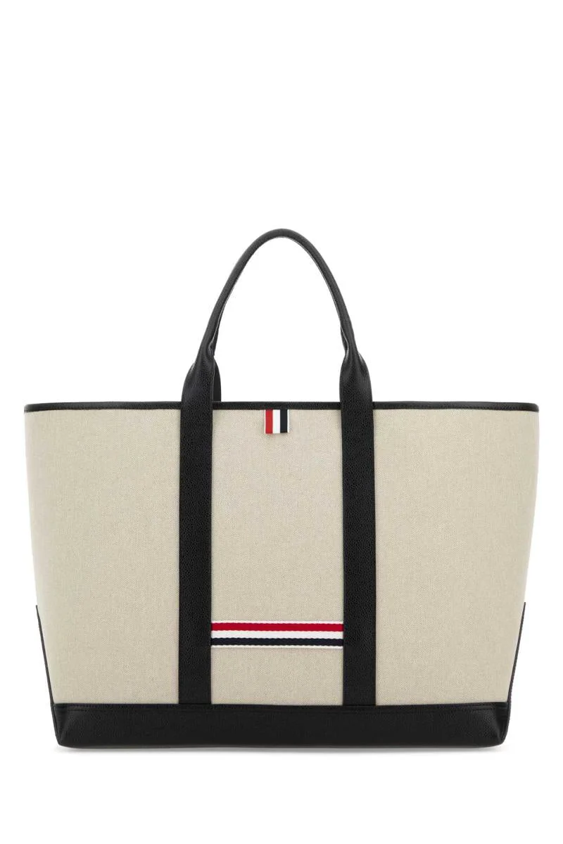 THOM BROWNE INTERLOCK MEDIUM TOTE BAG - 1