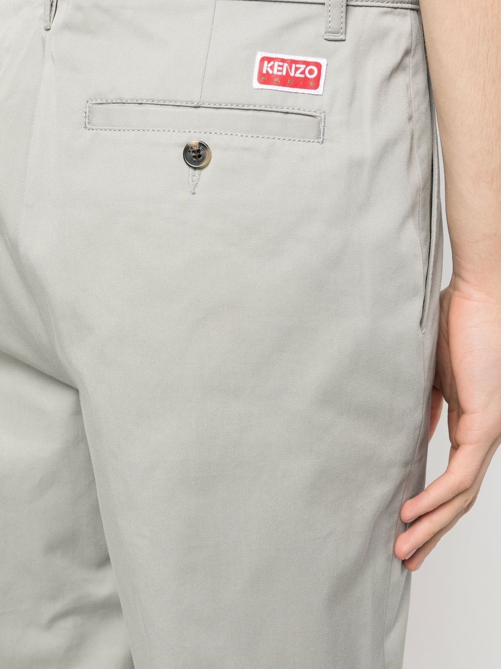 logo-patch cropped chinos - 5