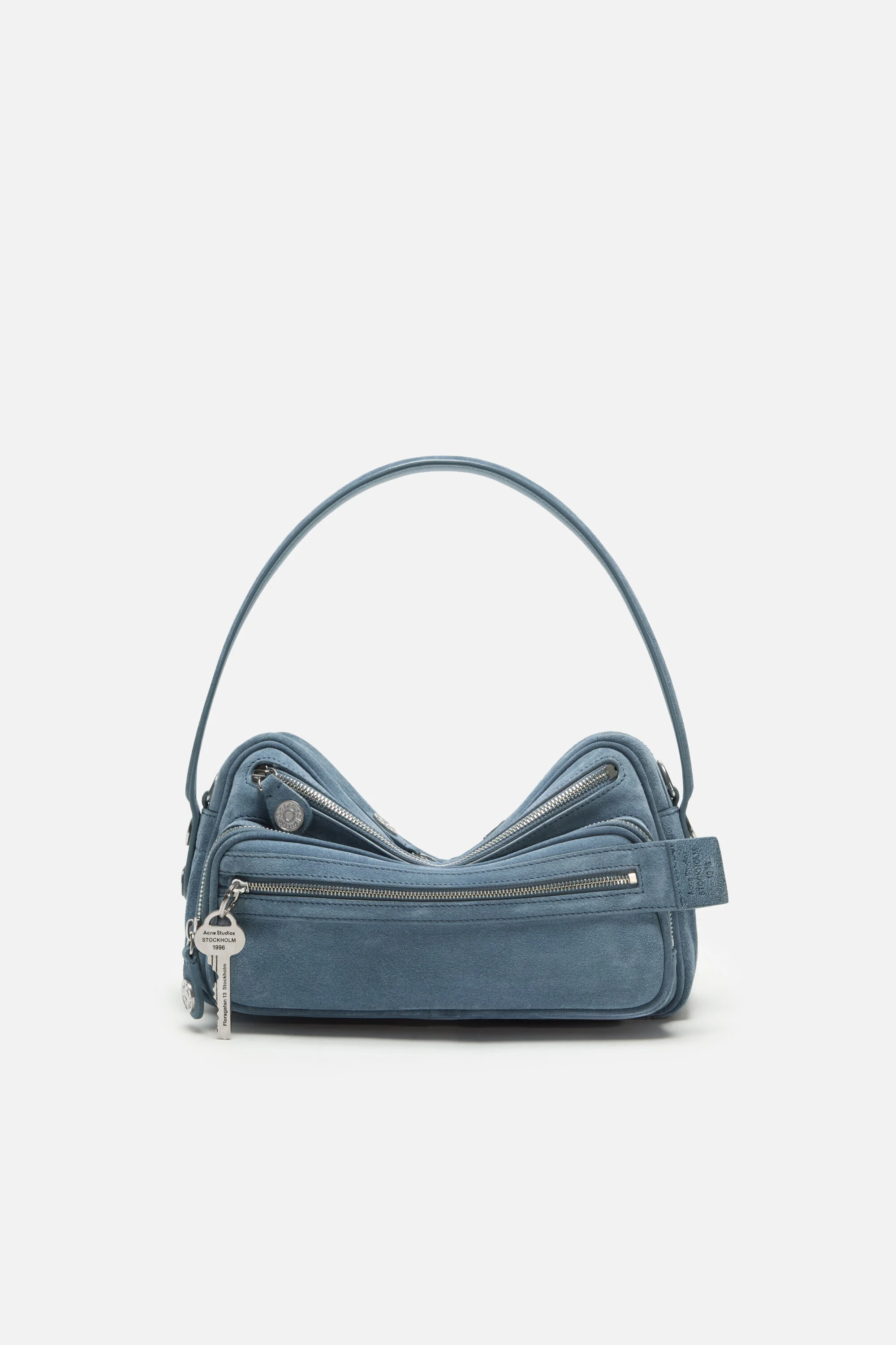 Camero Party Suede Bag - Denim Blue - 1
